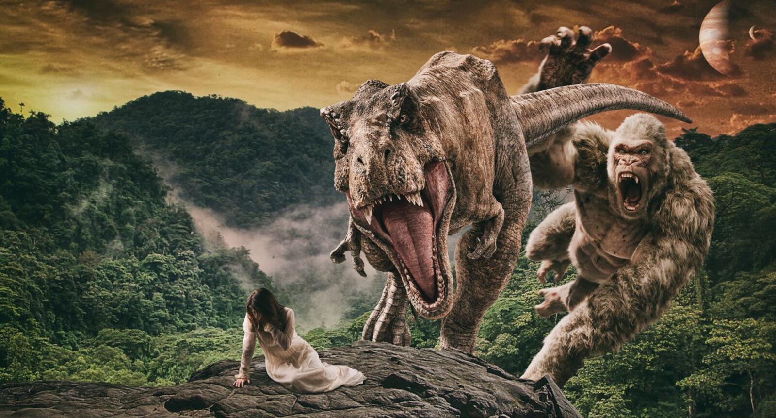 Wallpapers risk dinosaur t Rex on the desktop