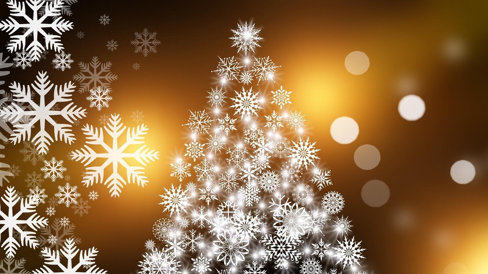 Wallpapers snowflakes holiday atmosphere new year decorations on the desktop