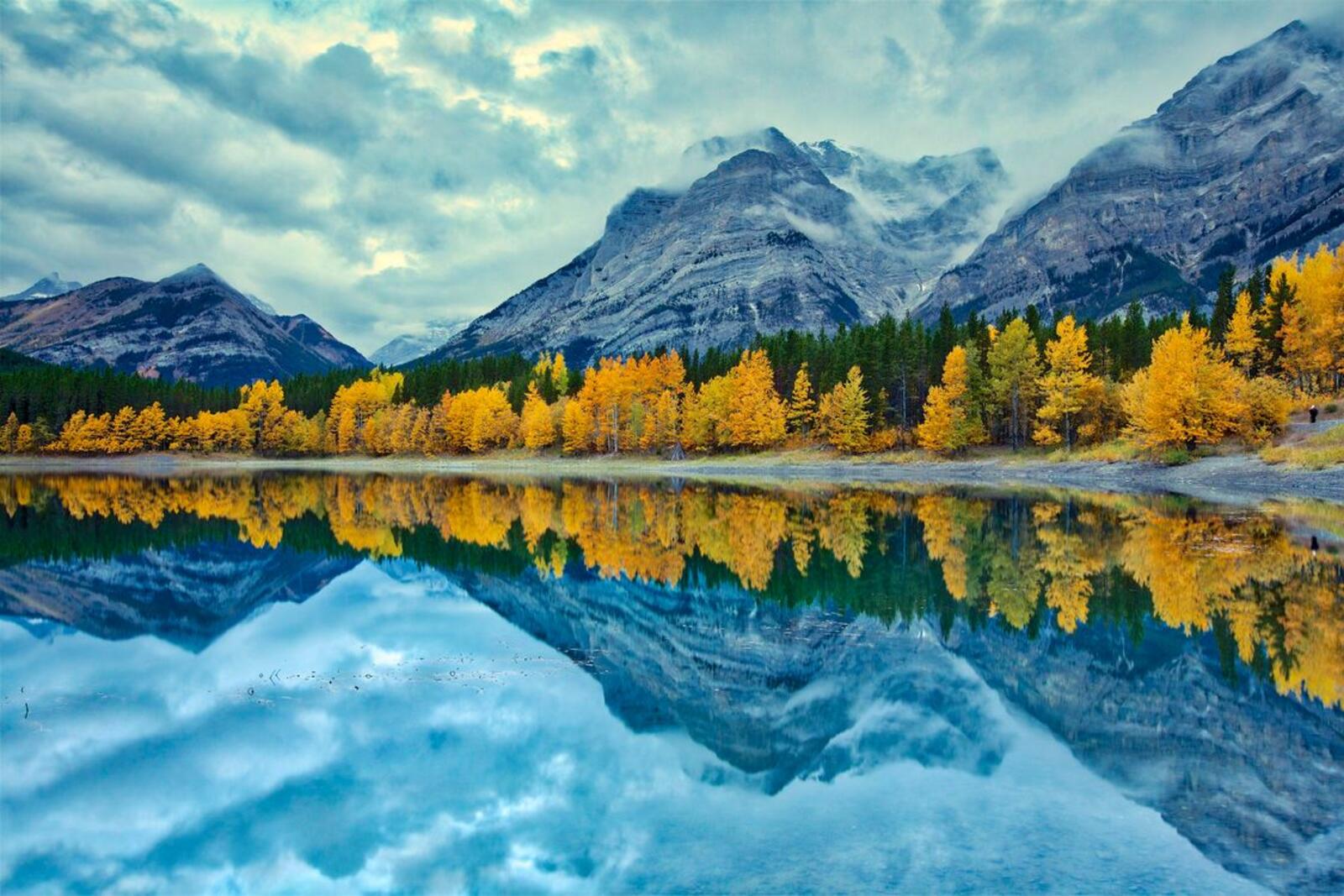 桌面上的壁纸秋季 湖 加拿大