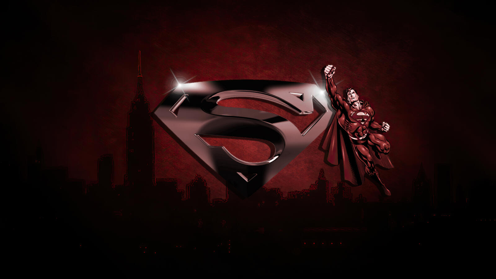 Wallpapers logo superman artwork on the desktop