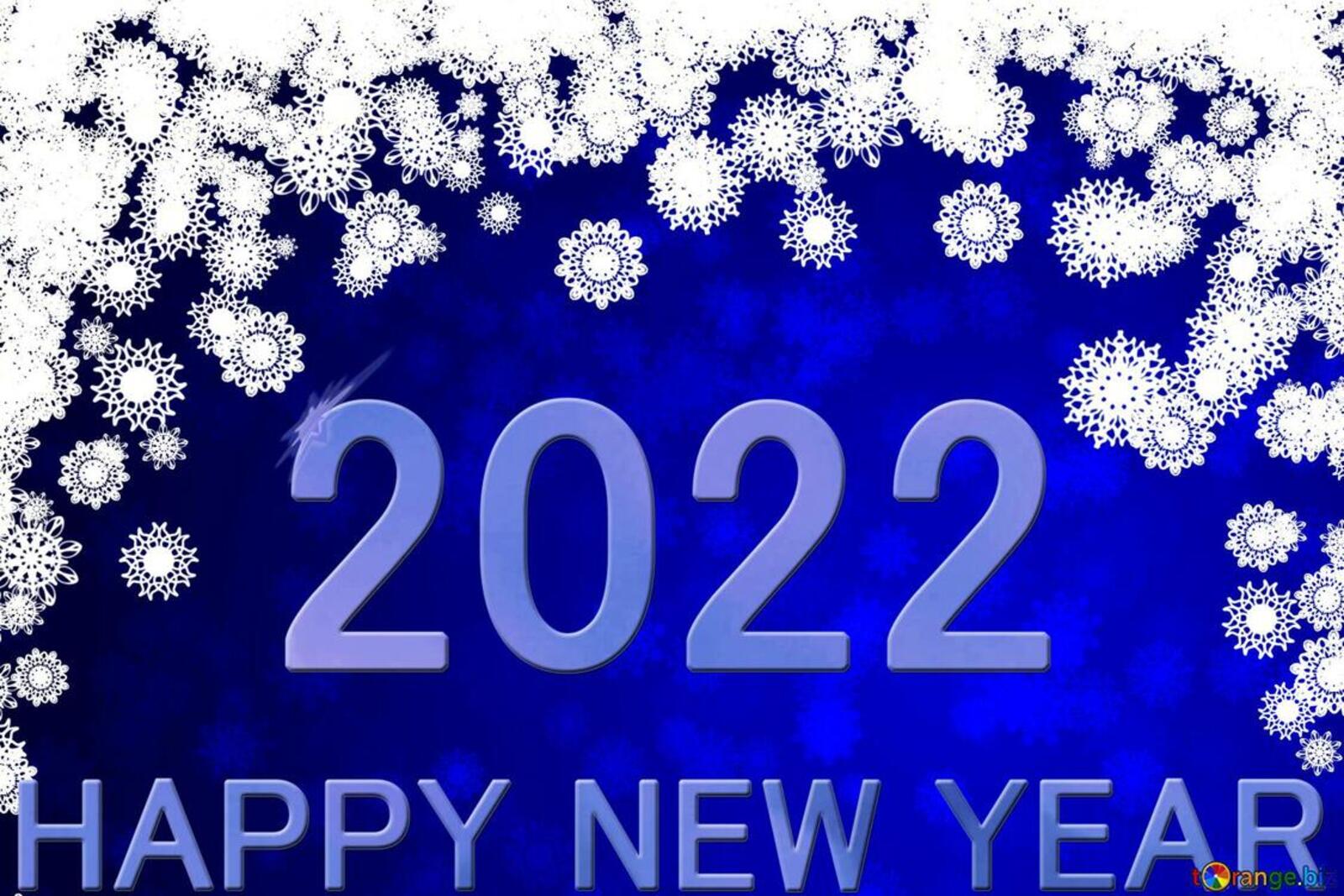 Wallpapers 2022 snowflakes new year 2022 on the desktop