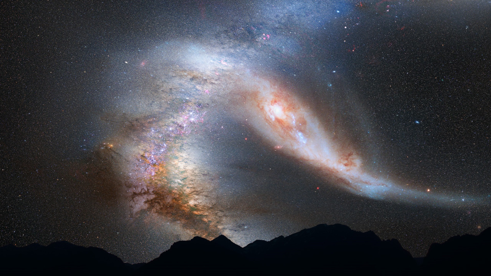 Бесплатное фото Млечный путь на звездном небе
