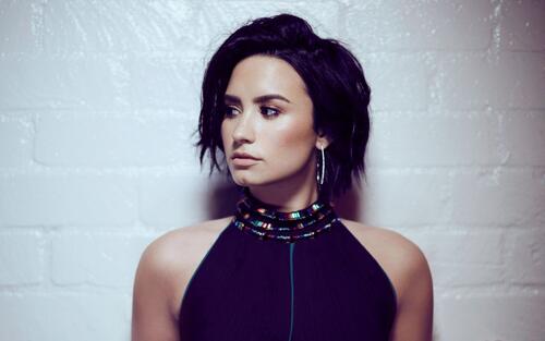 A portrait of a short-haired Demi Lovato.