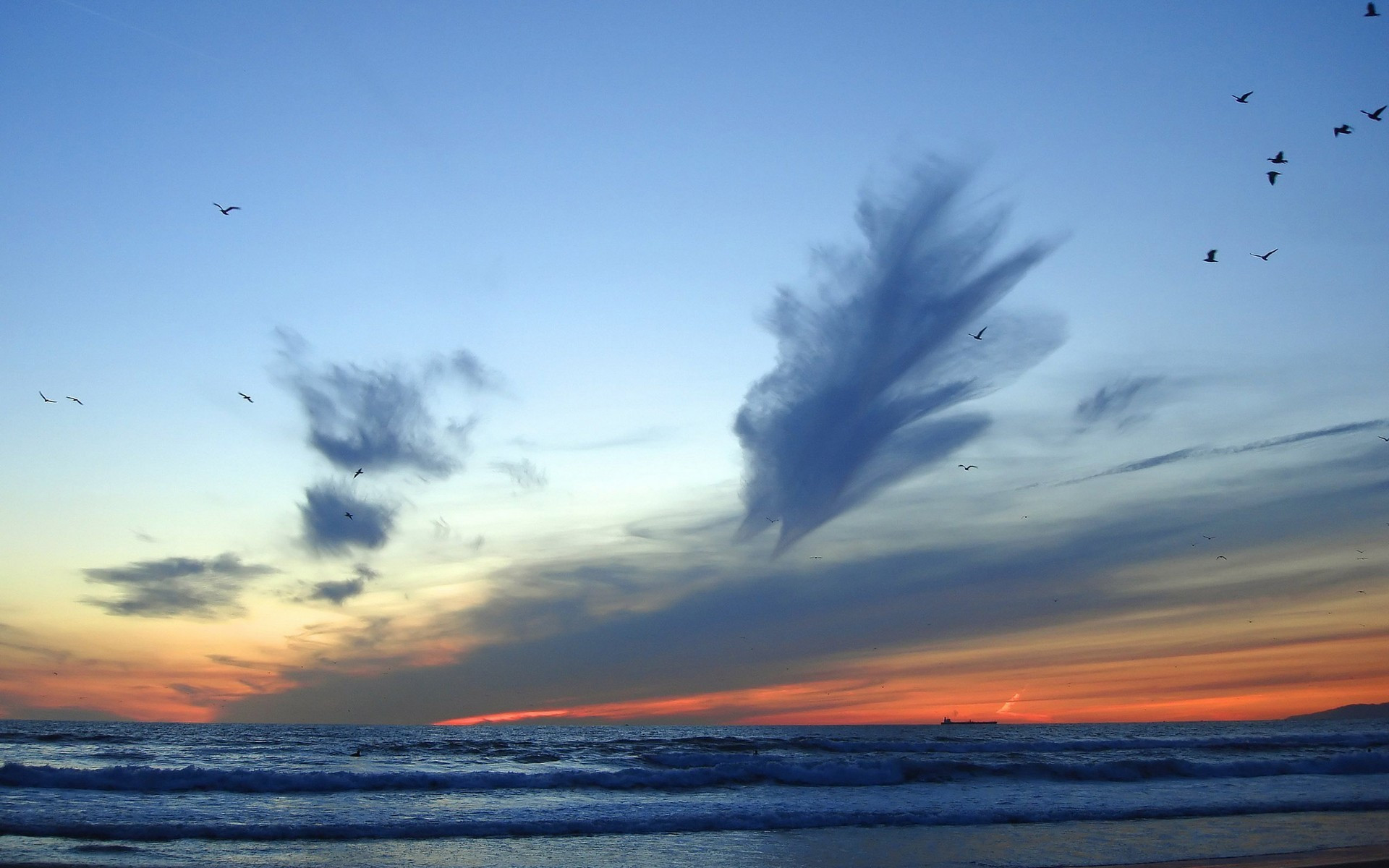 Фото бесплатно закат, море, небо