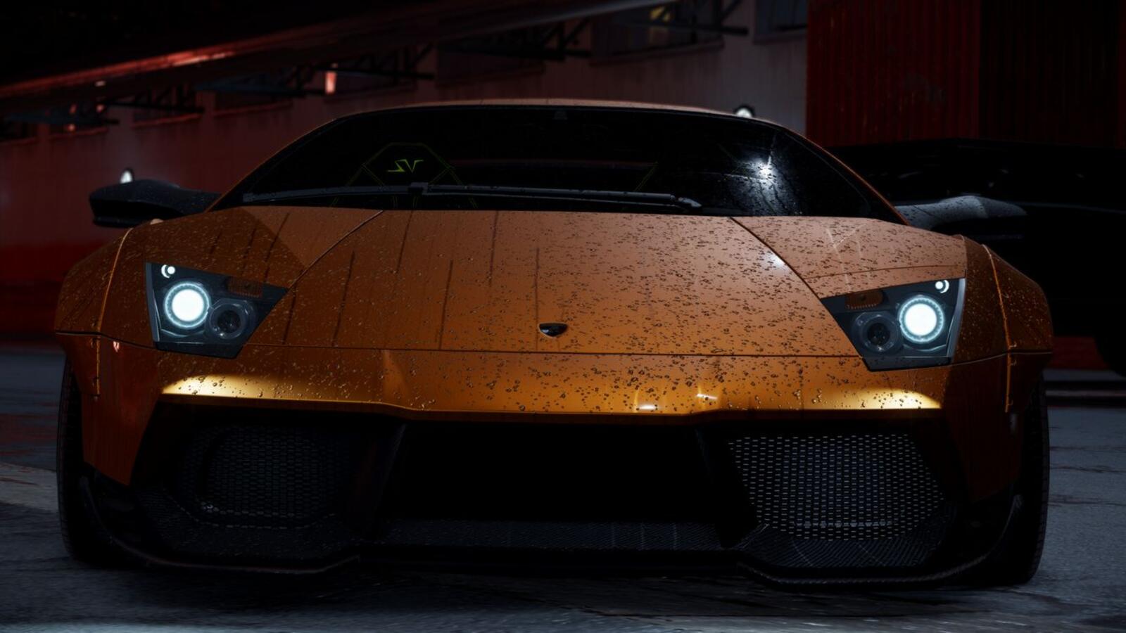 Wallpapers need for speed the color orange lamborghini on the desktop