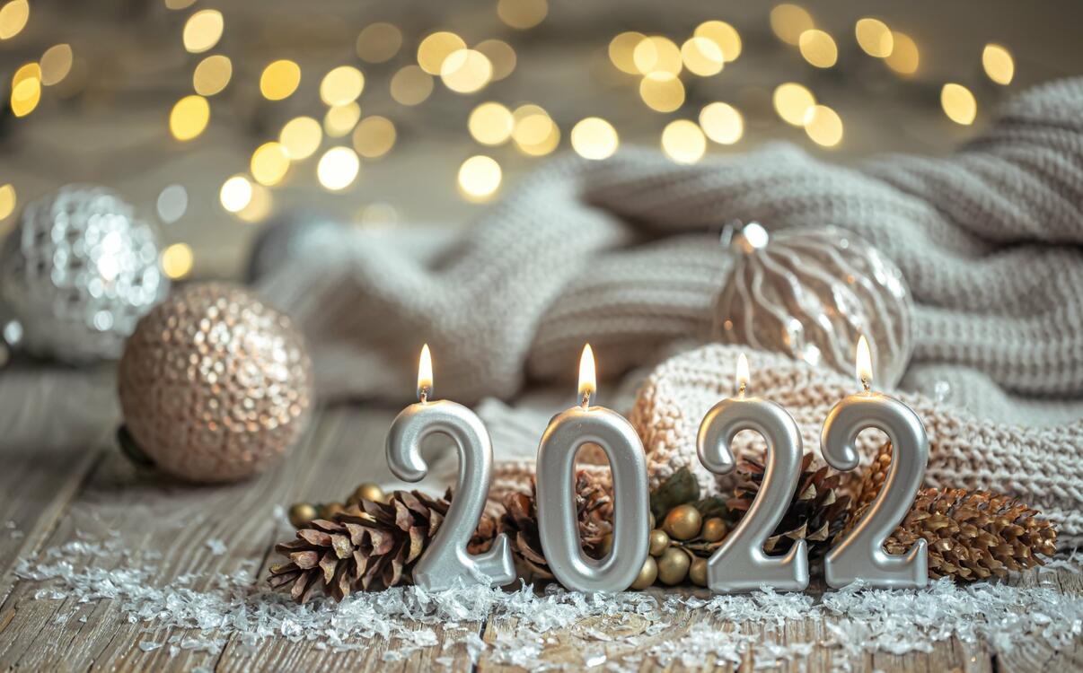 Free photo New Year`s Eve numbers 2022