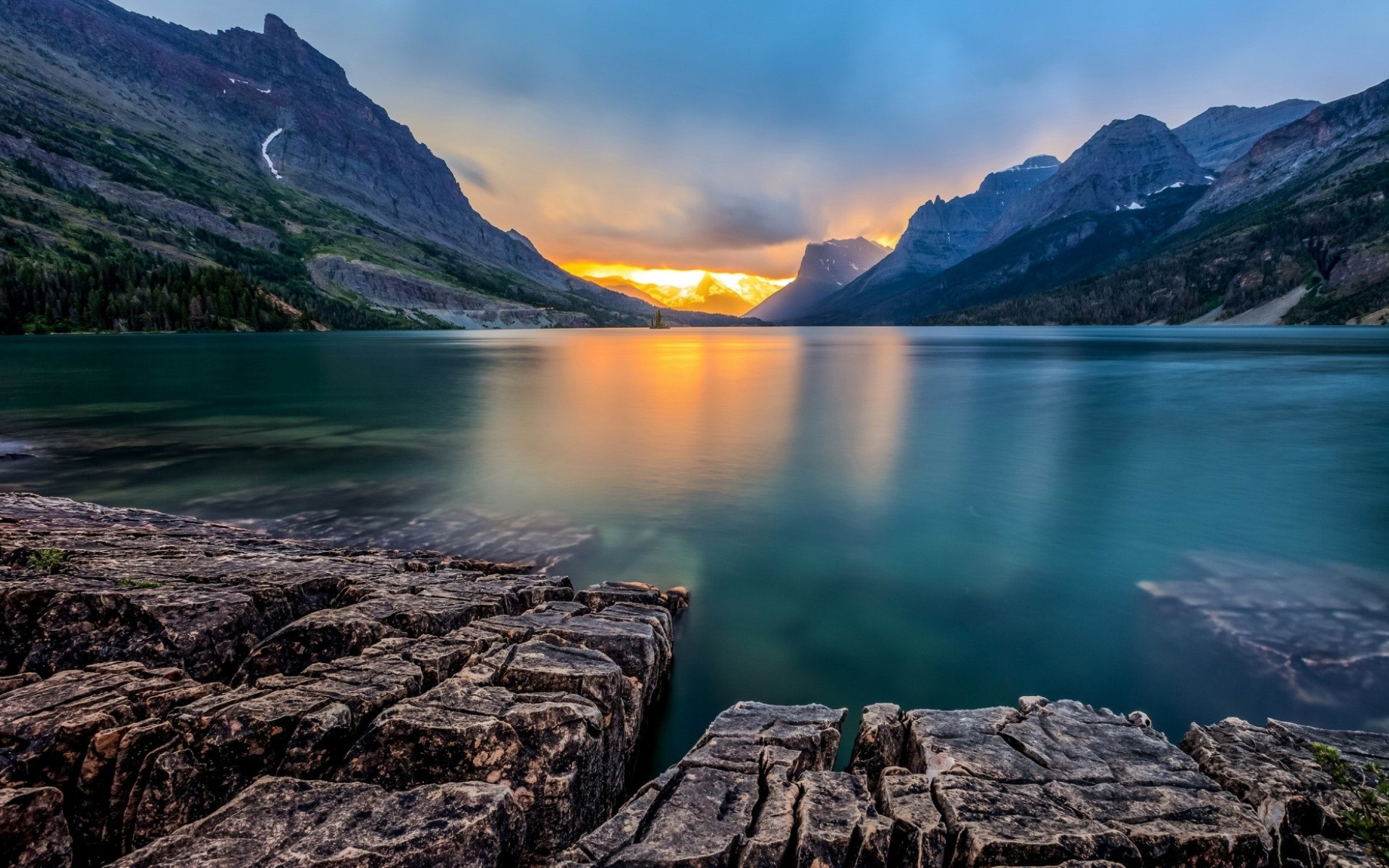 免费照片蒙大拿州的一个湖