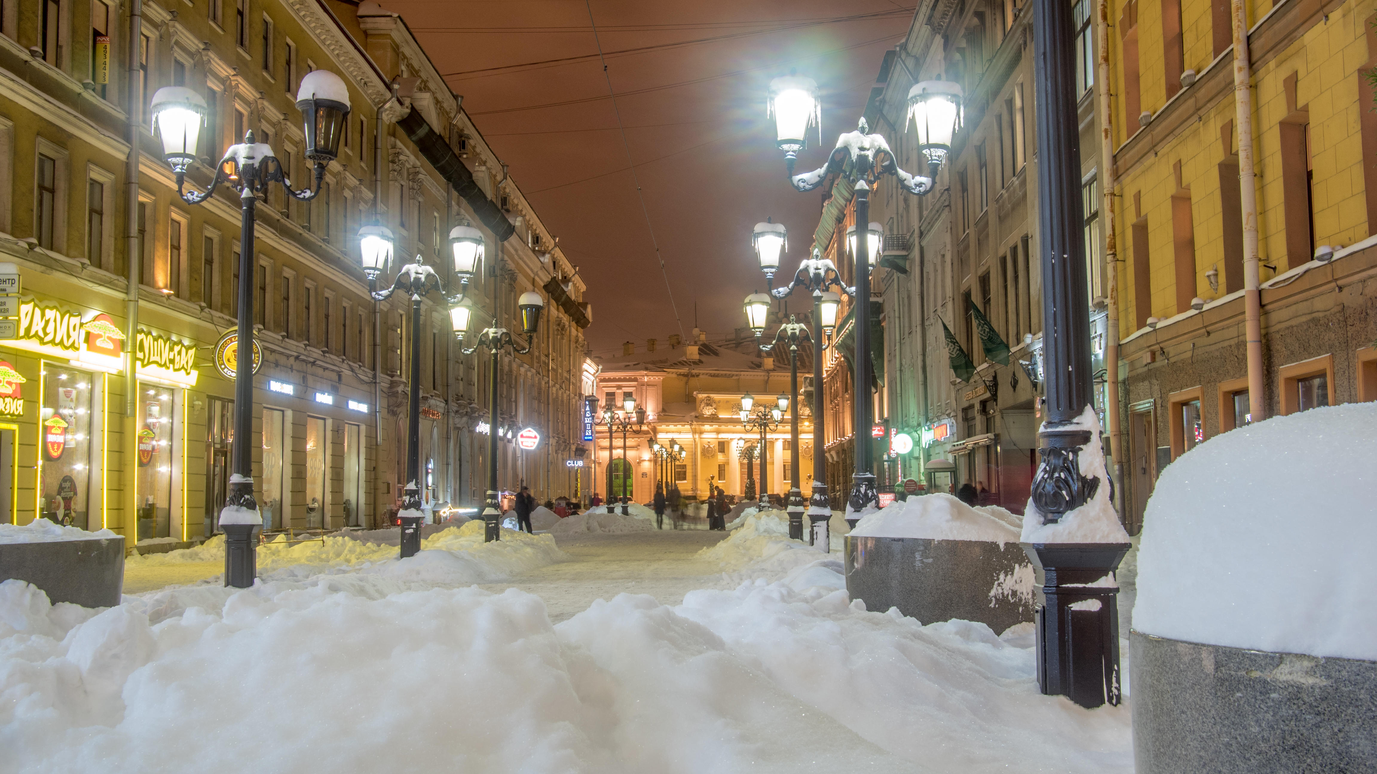 Малая Садовая улица Санкт-Петербург зимой