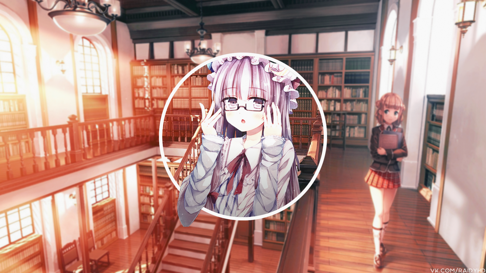 Wallpapers library an anime girls on the desktop