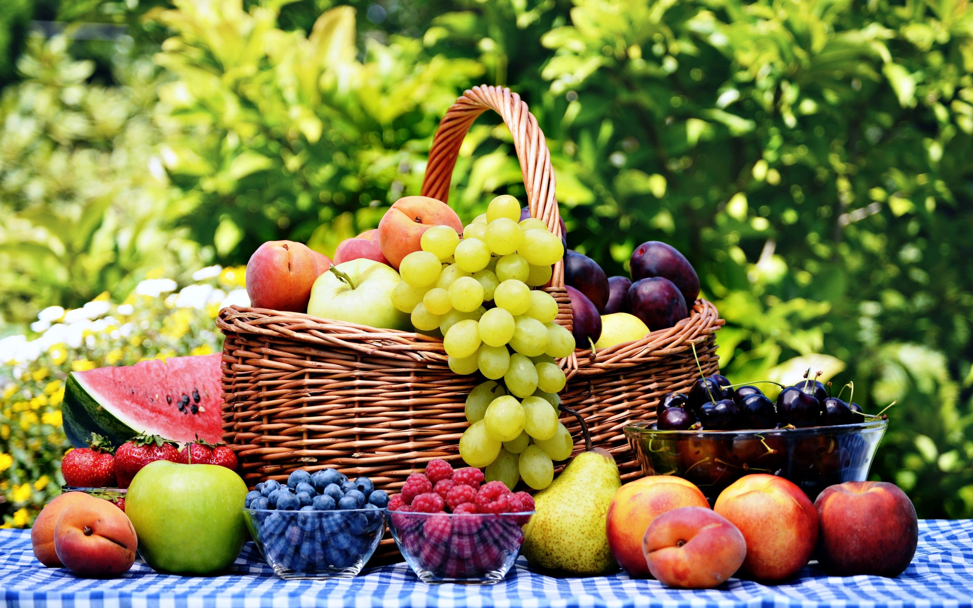 Фото бесплатно ягоды, еда, обои корзина с фруктами
