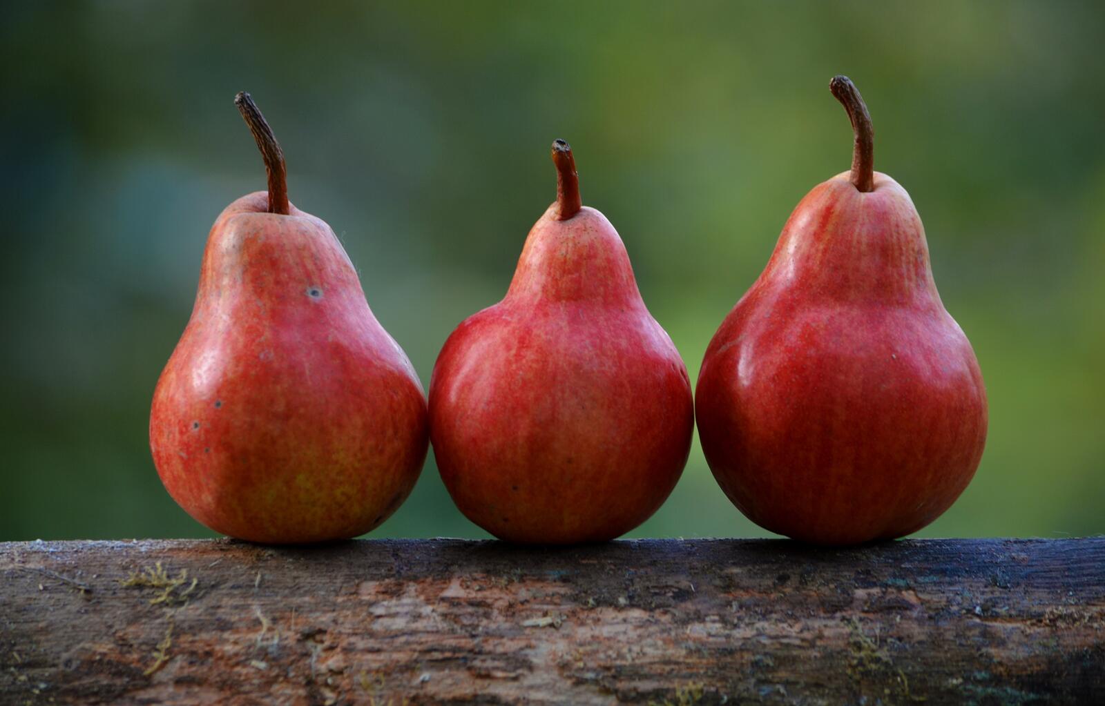Free photo Three red pears