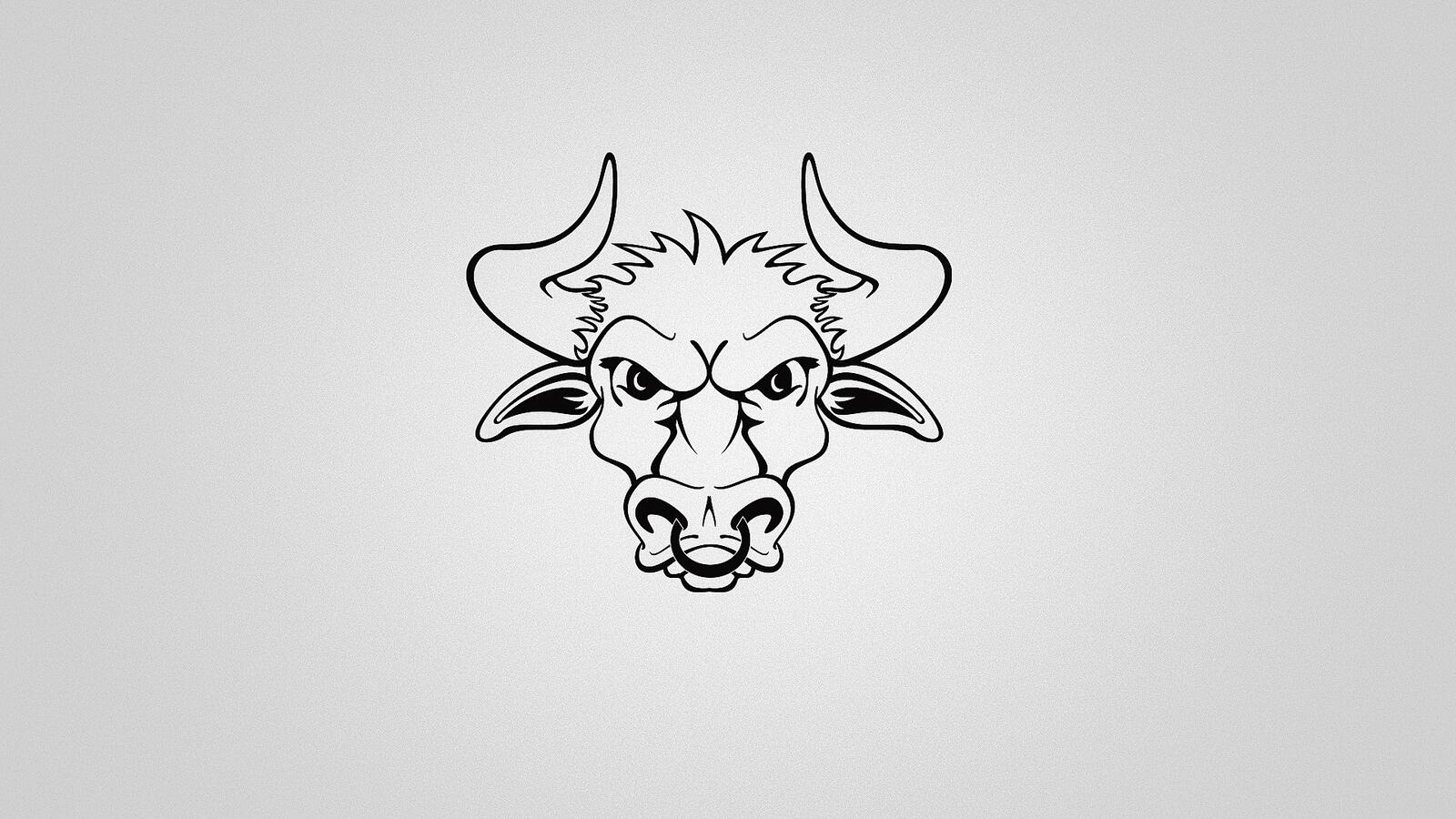 Бесплатное фото Рисунок бычья голова