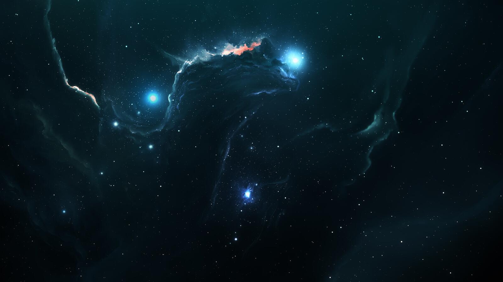 Wallpapers stars gas cloud the universe on the desktop