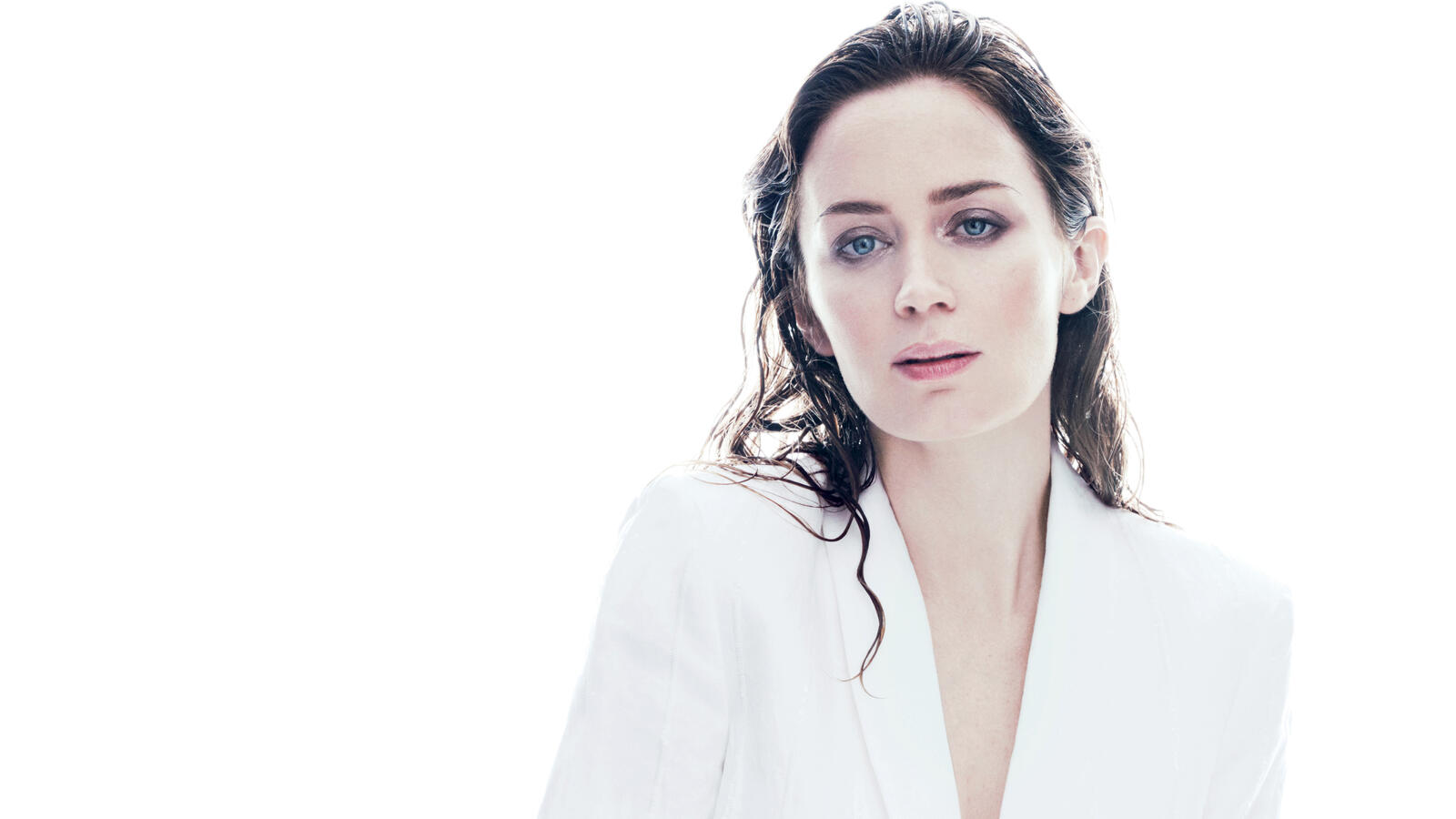 Wallpapers Emily Blunt white background celebrities on the desktop