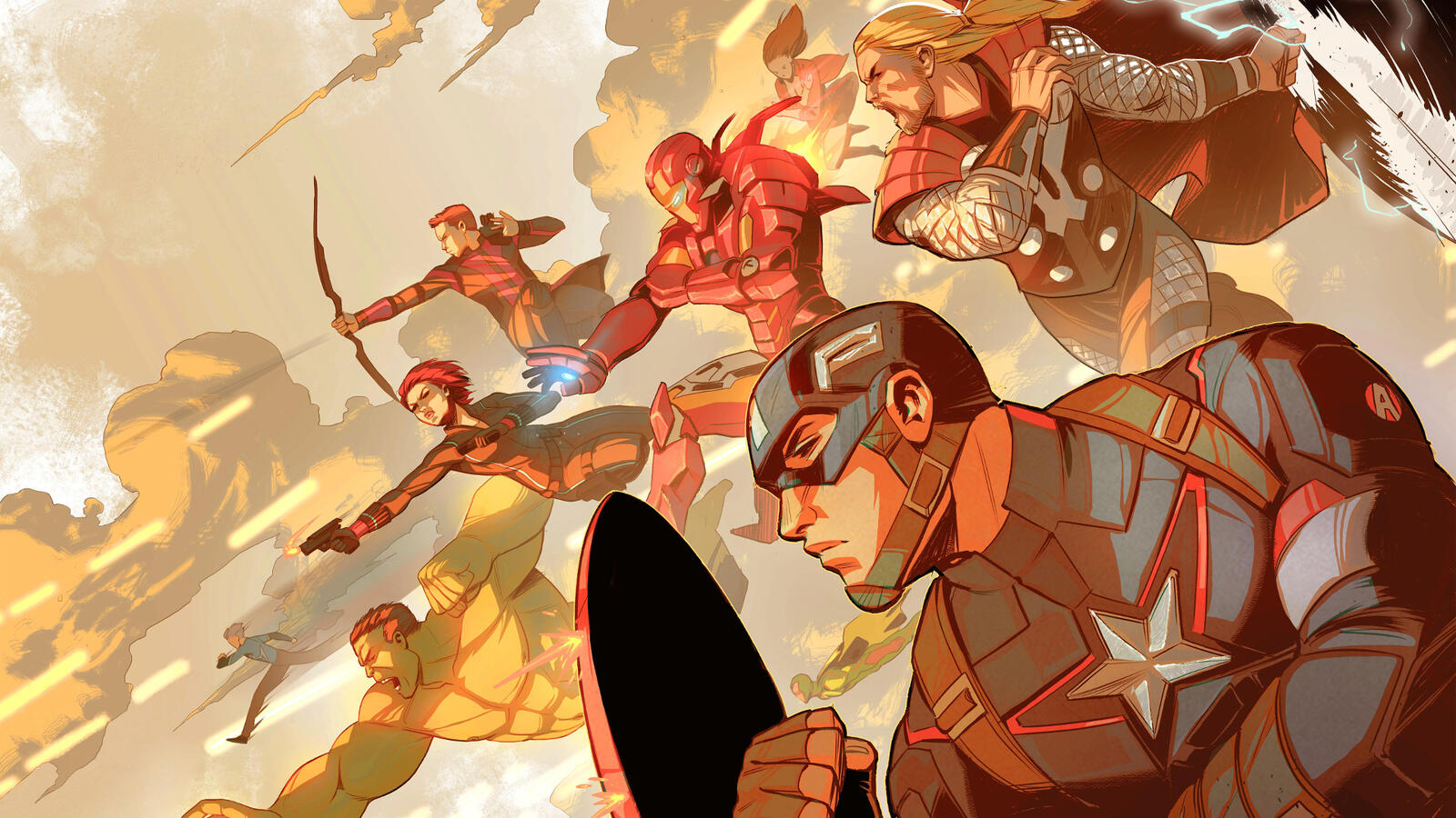 Wallpapers Thor superheroes captain america on the desktop