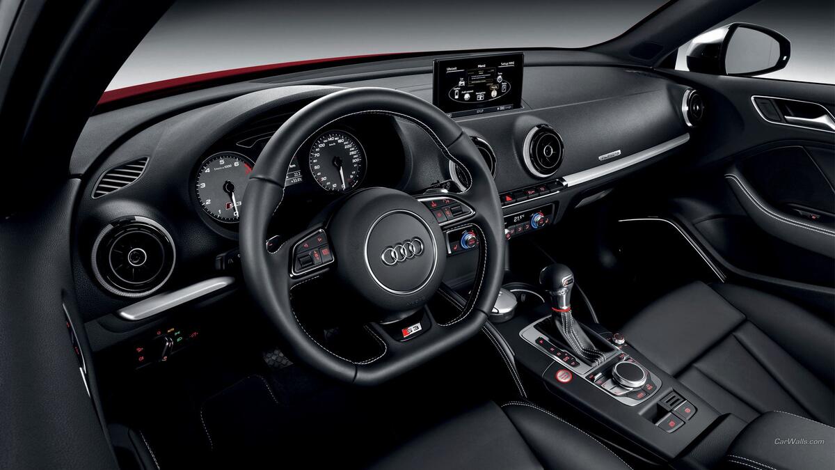 Audi`s black interior