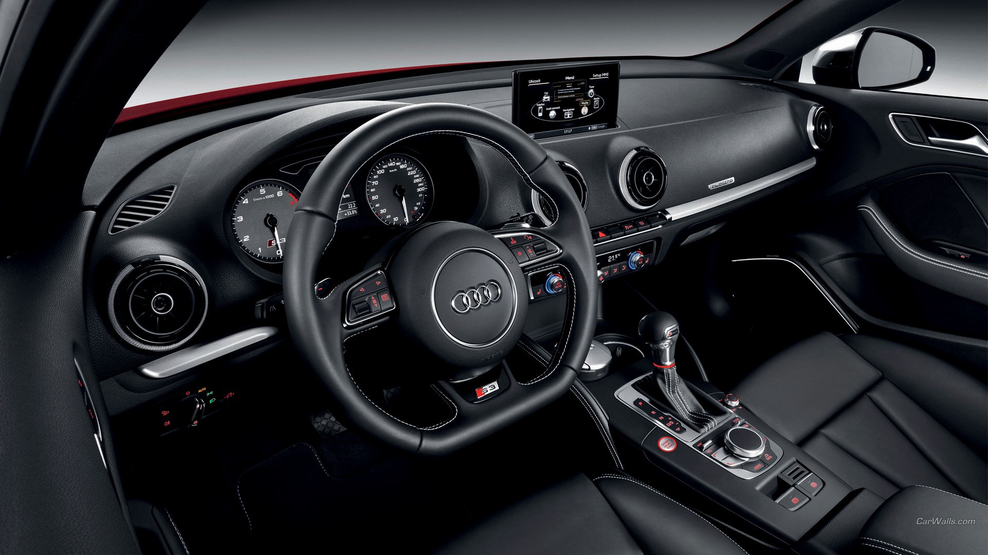 Free photo Audi`s black interior