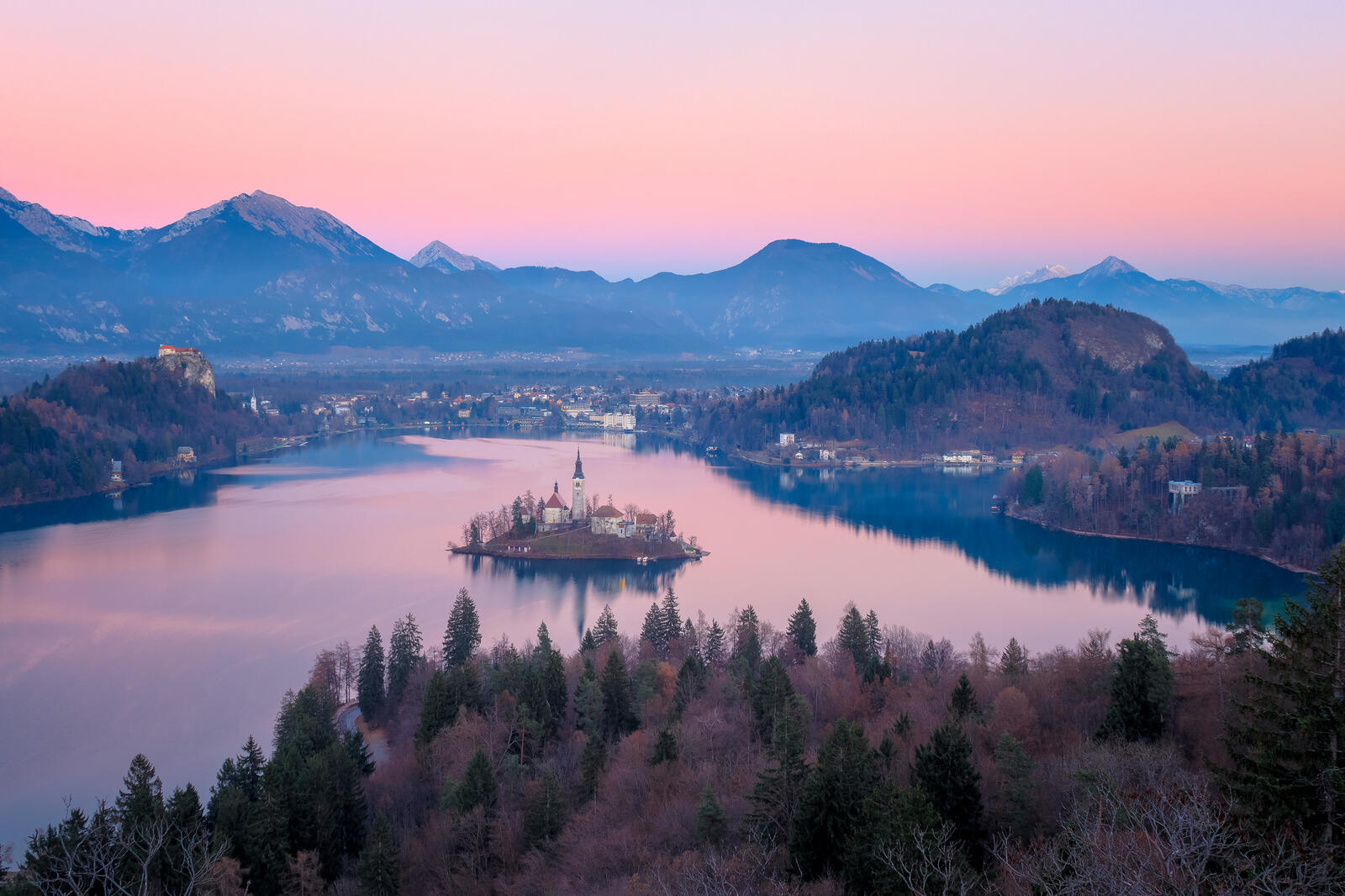 Wallpapers Bled Lake Bled Island Slovenia on the desktop