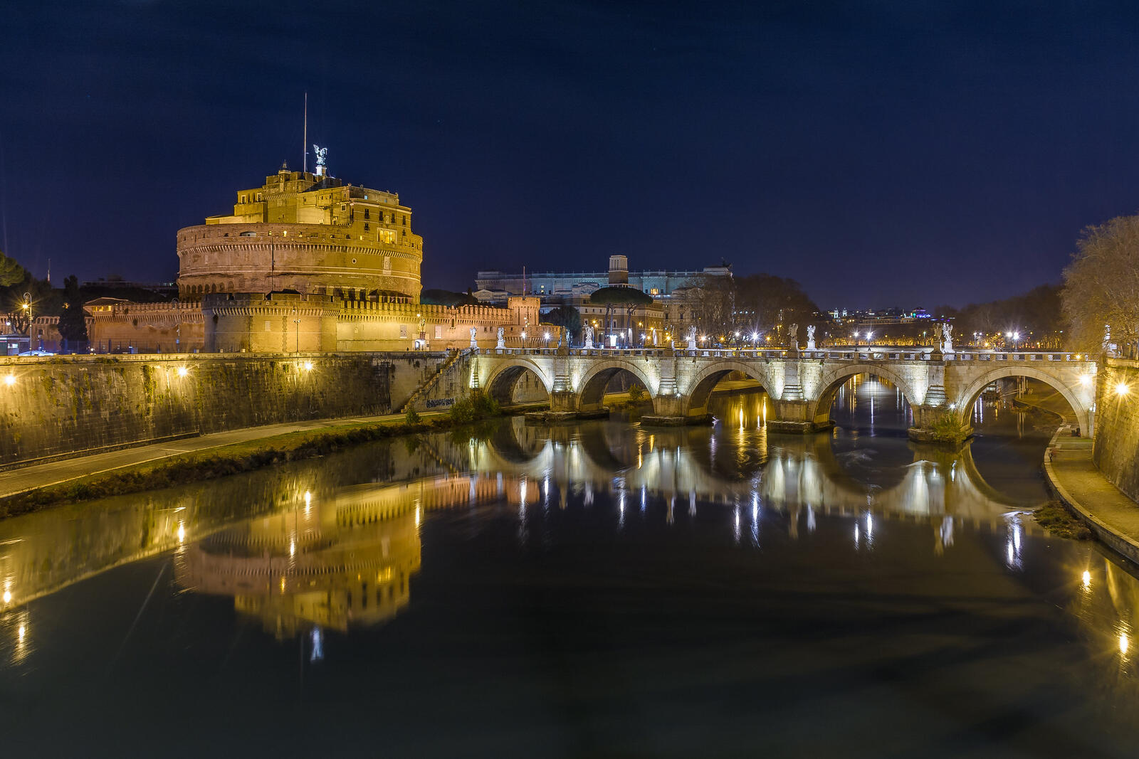 Wallpapers Ponte and Castel Sant Angelo Rome Italy on the desktop