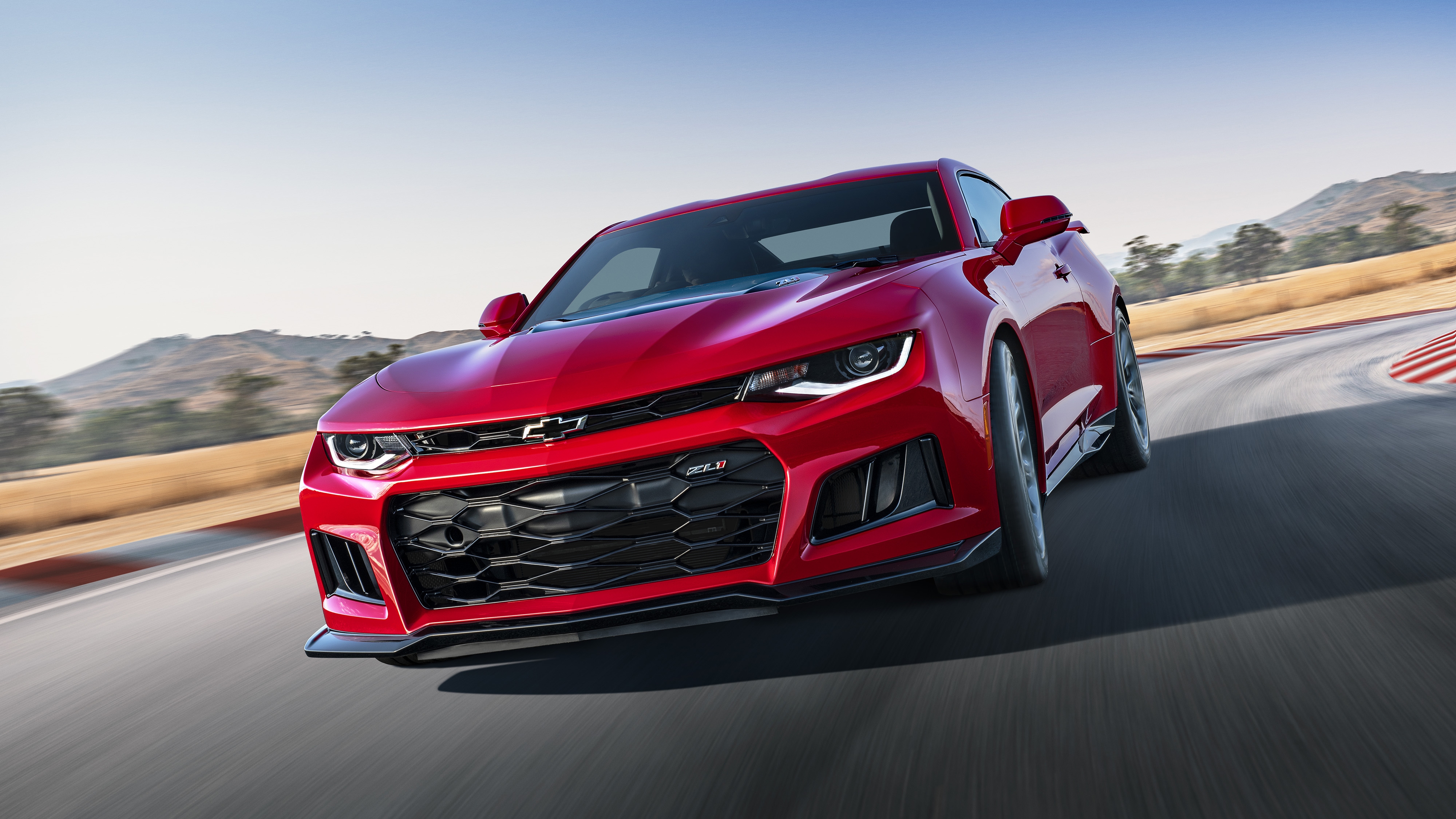 Wallpapers chevrolet camaro red car muscle cars on the desktop