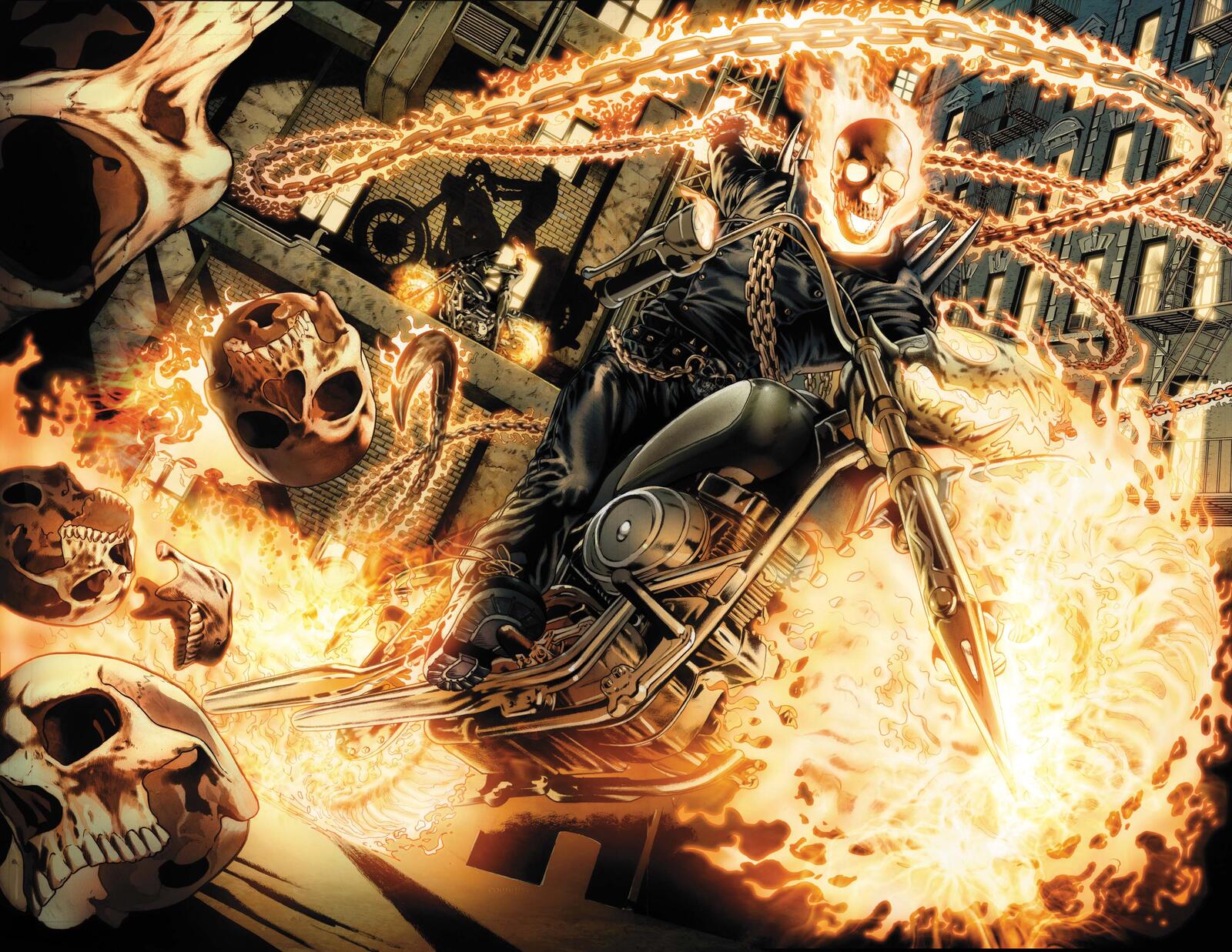 Wallpapers Ghost Rider Ghost art on the desktop