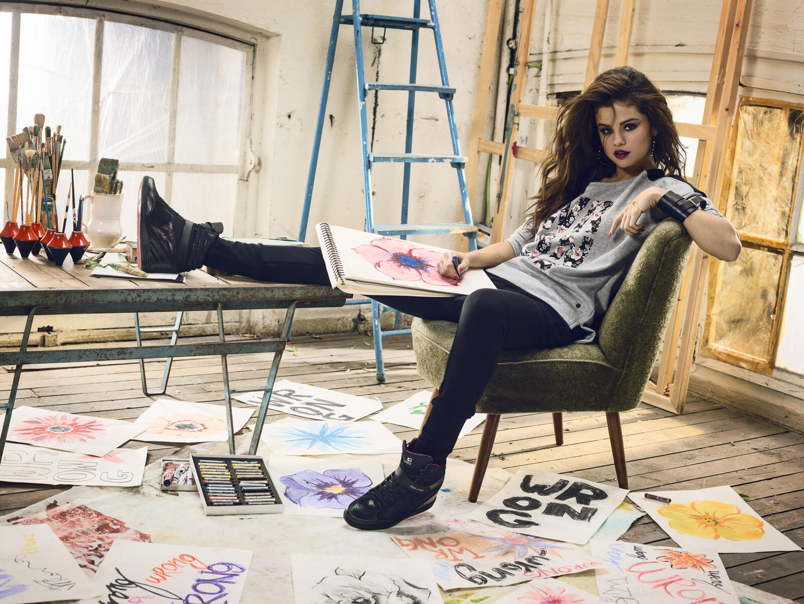 Wallpapers Adidas music Selena Gomez on the desktop