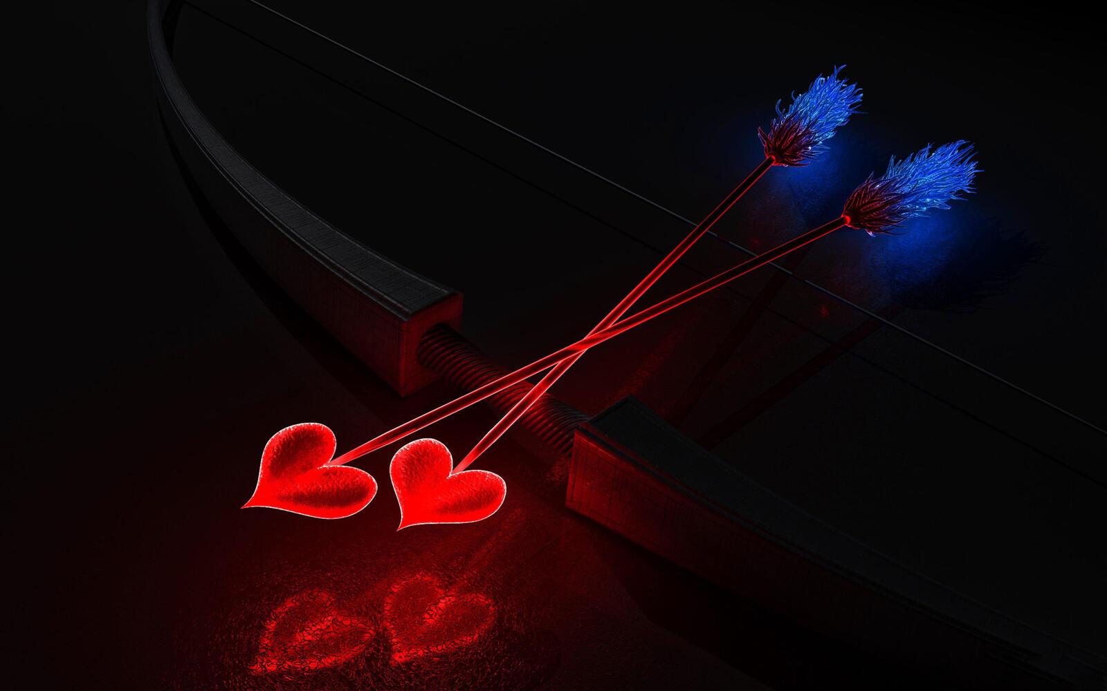 Обои стрелы сердца любовь на рабочий стол