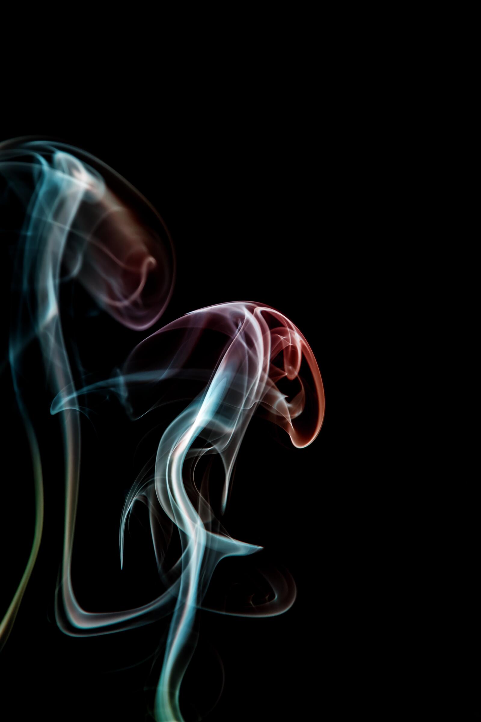 Wallpapers smoke colorful black background on the desktop