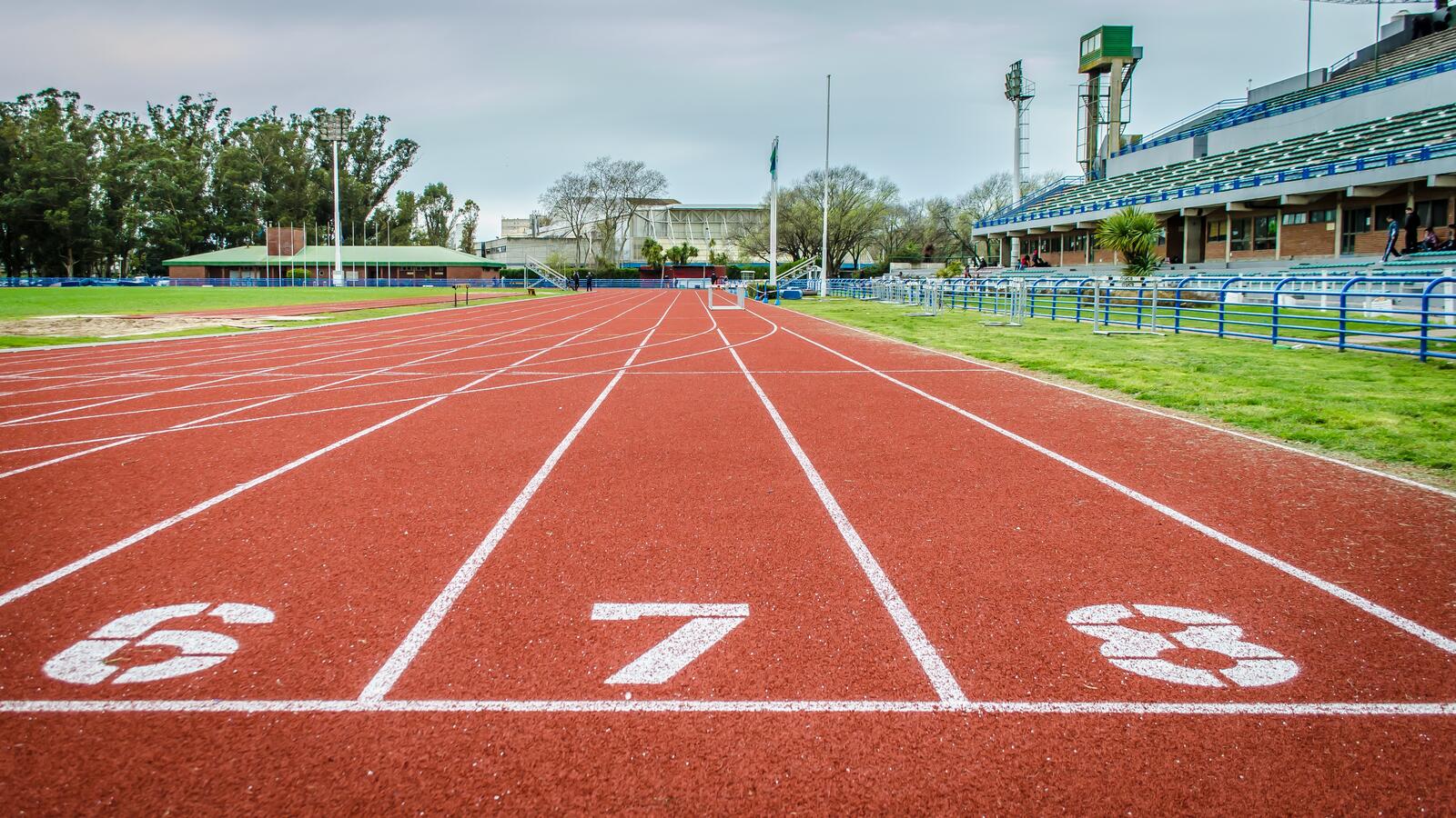 Wallpapers track athletics 100 meters on the desktop