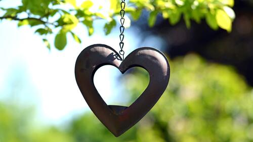 Black heart-shaped jewelry