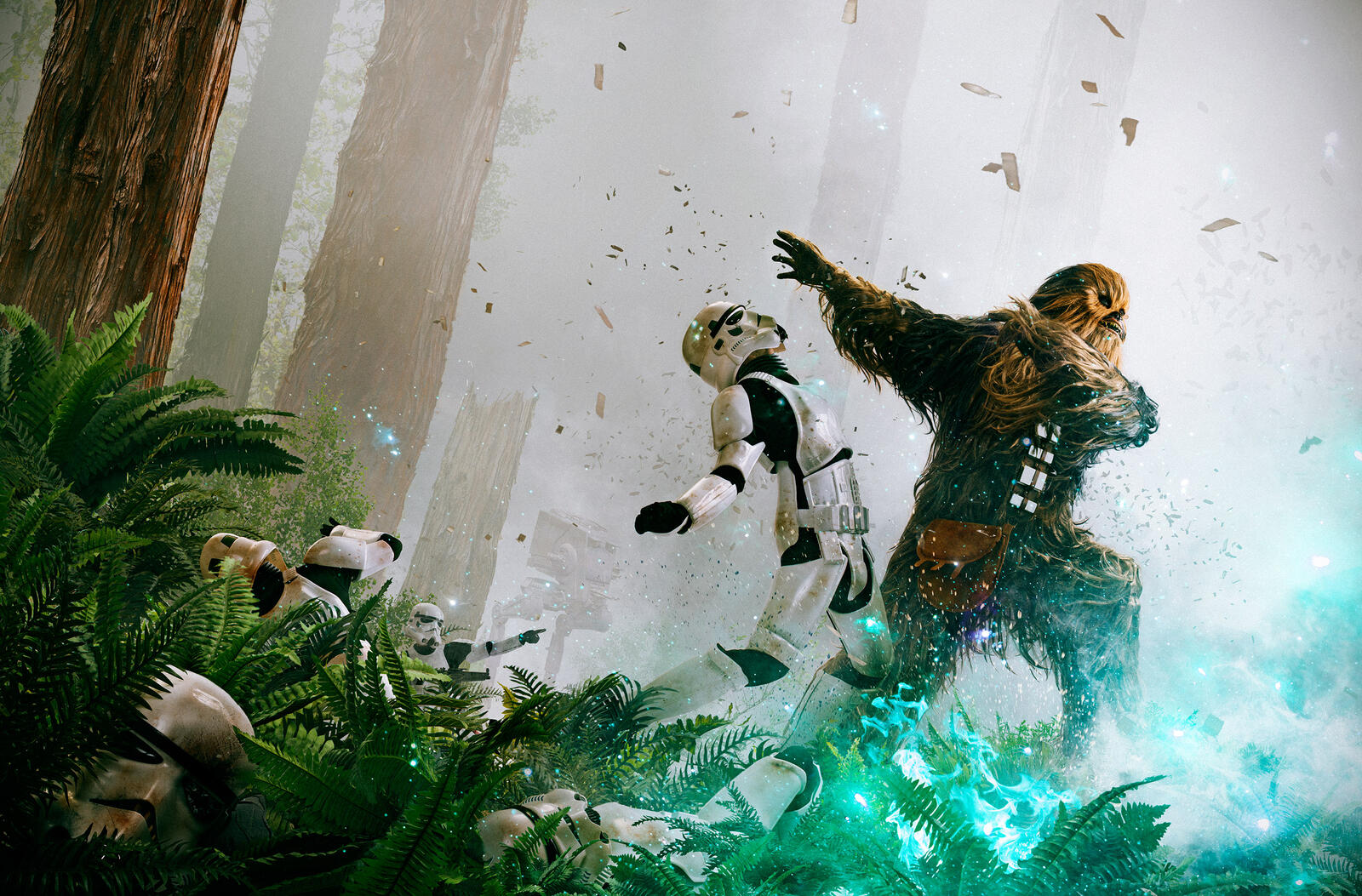 Wallpapers stormtrooper movies chewbacca on the desktop