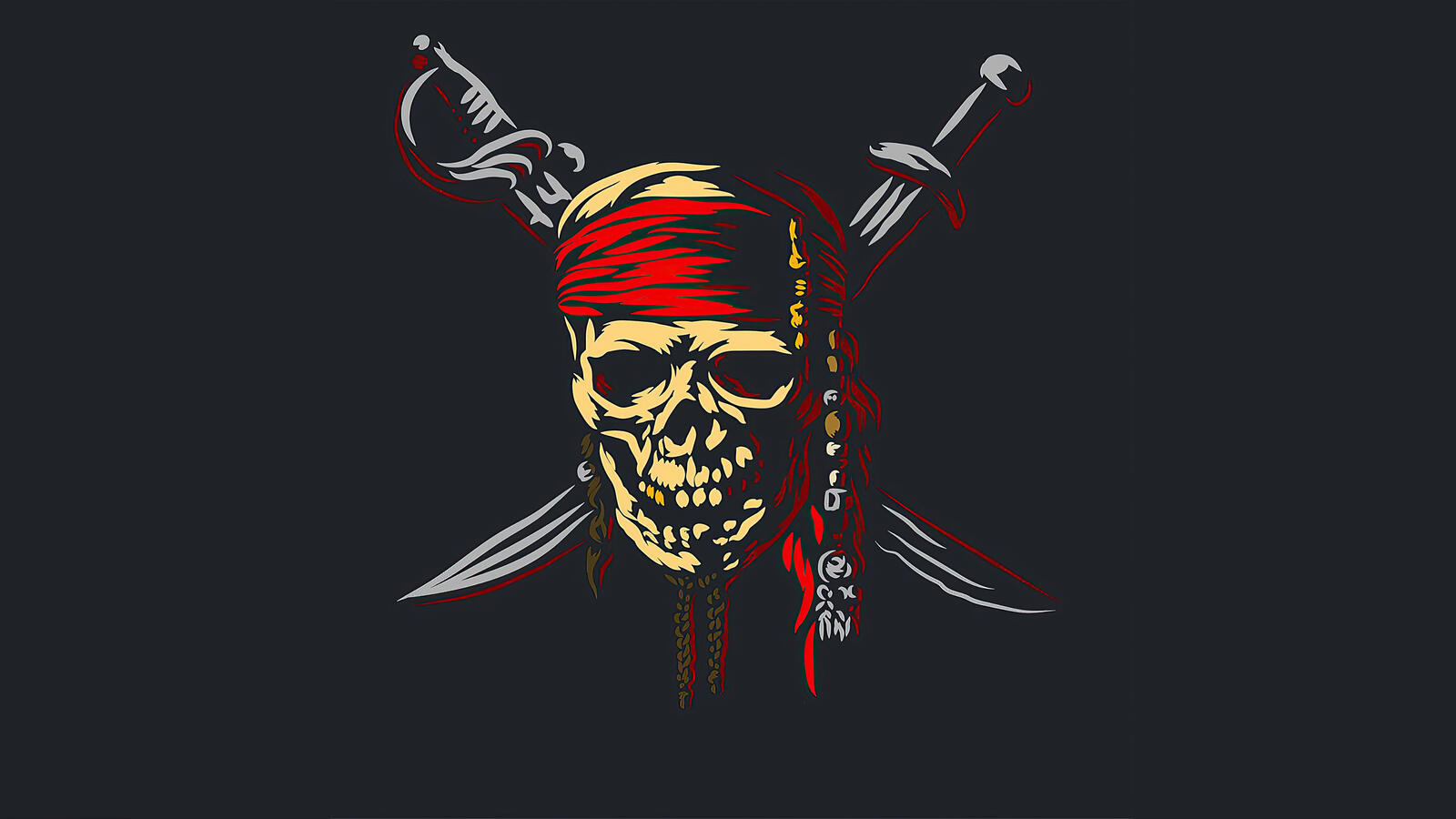 Free photo Skull with daggers