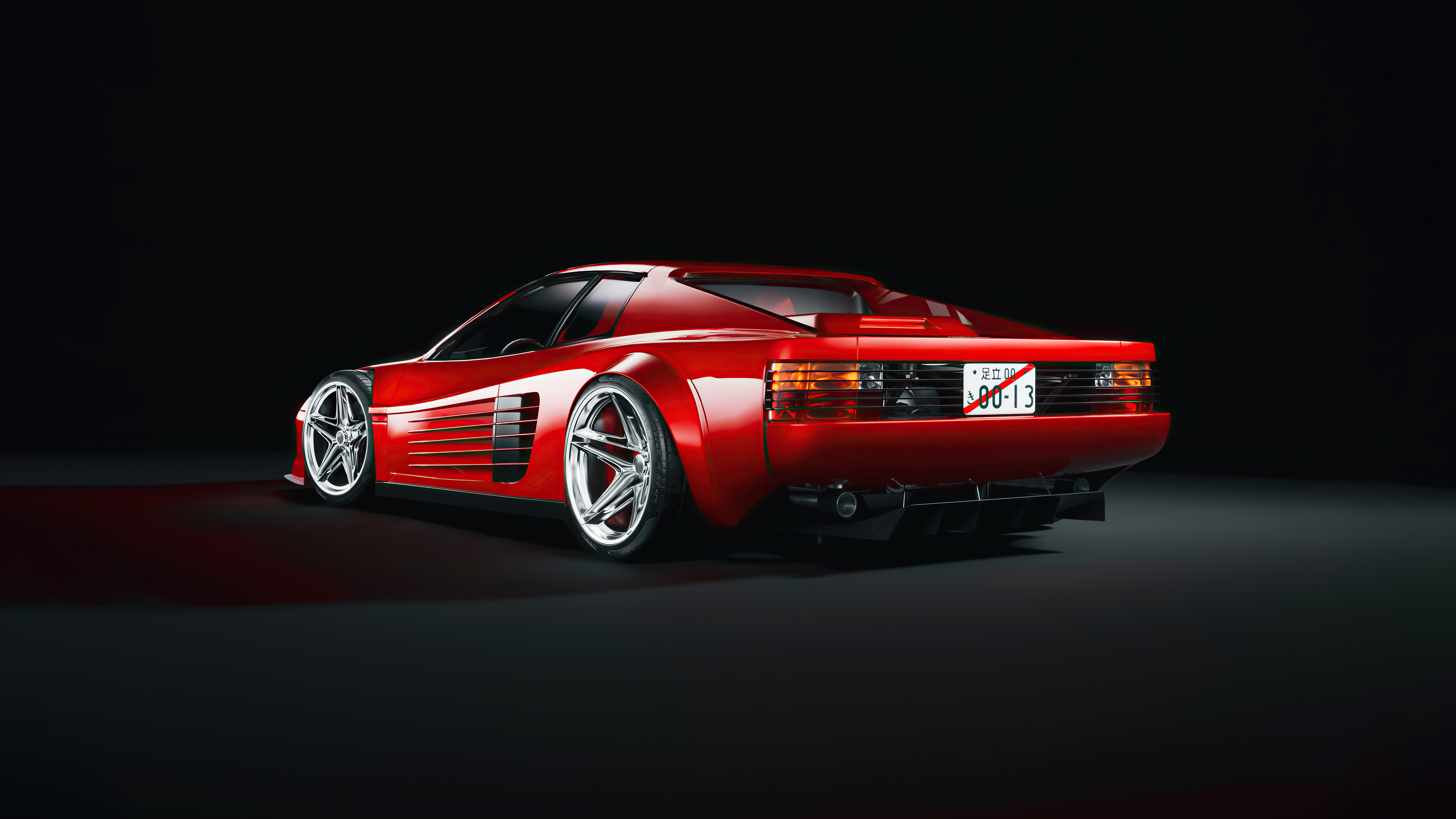 Ferrari Testarossa вид сзади