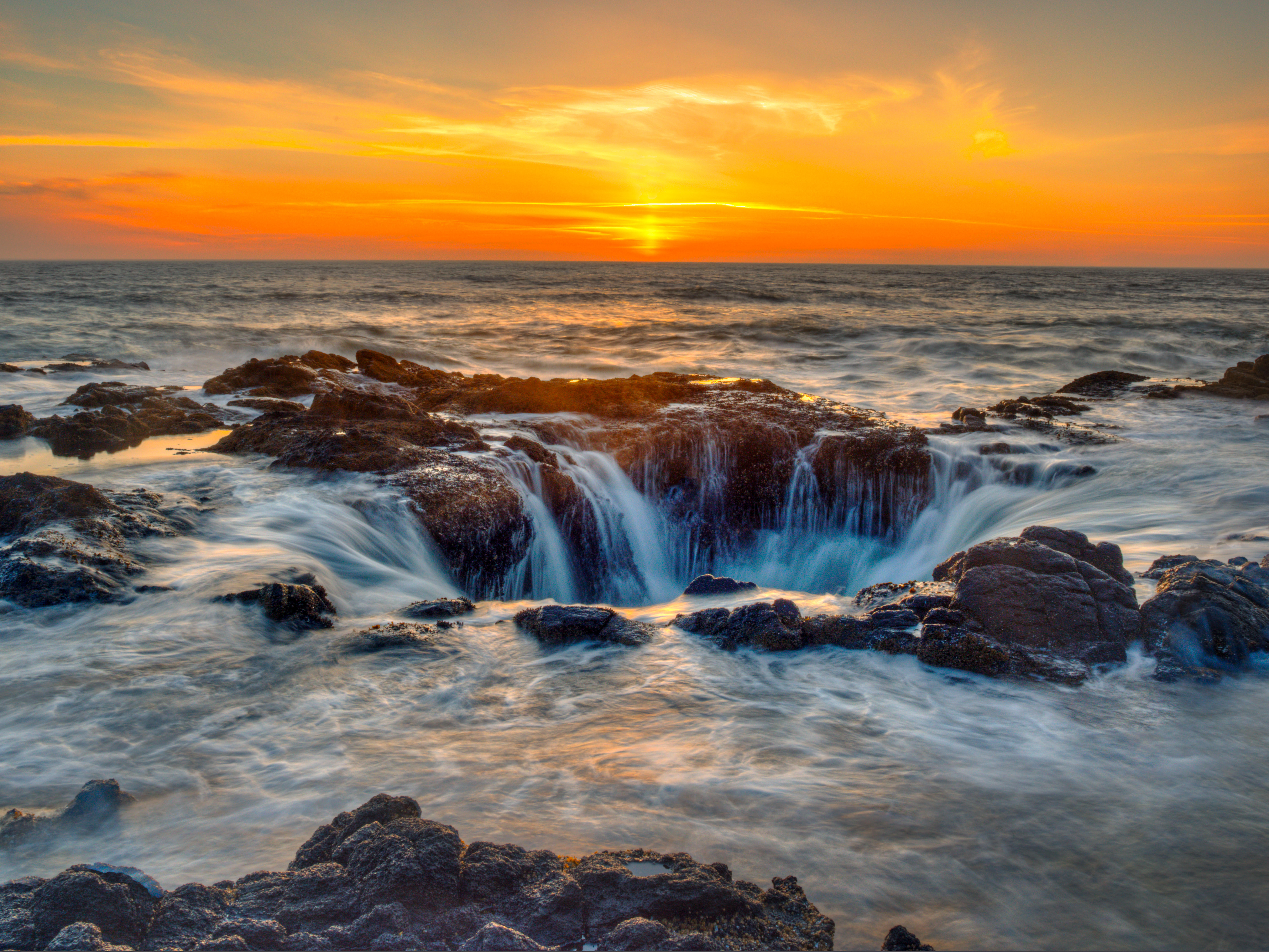 Wallpapers Well of the Torah at sunset Cape Perpetua Oregon on the desktop