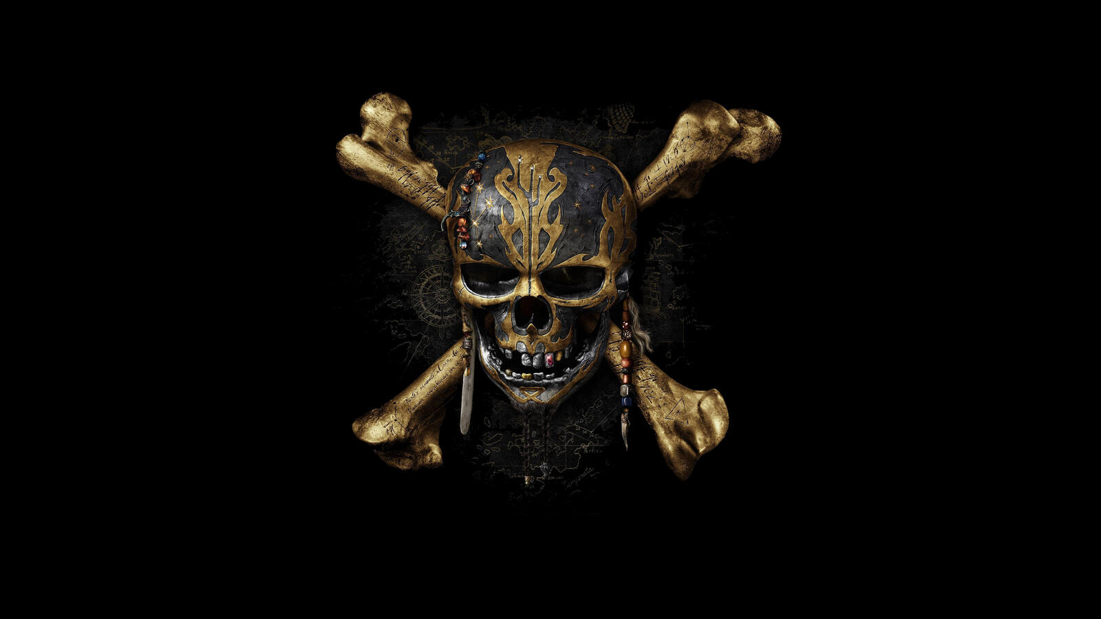 Обои пираты карибского моря мертвецы не рассказывают сказки фильмы 2017 года череп на рабочий стол