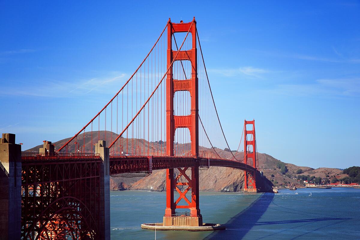 The bridge over the river in San Francisco