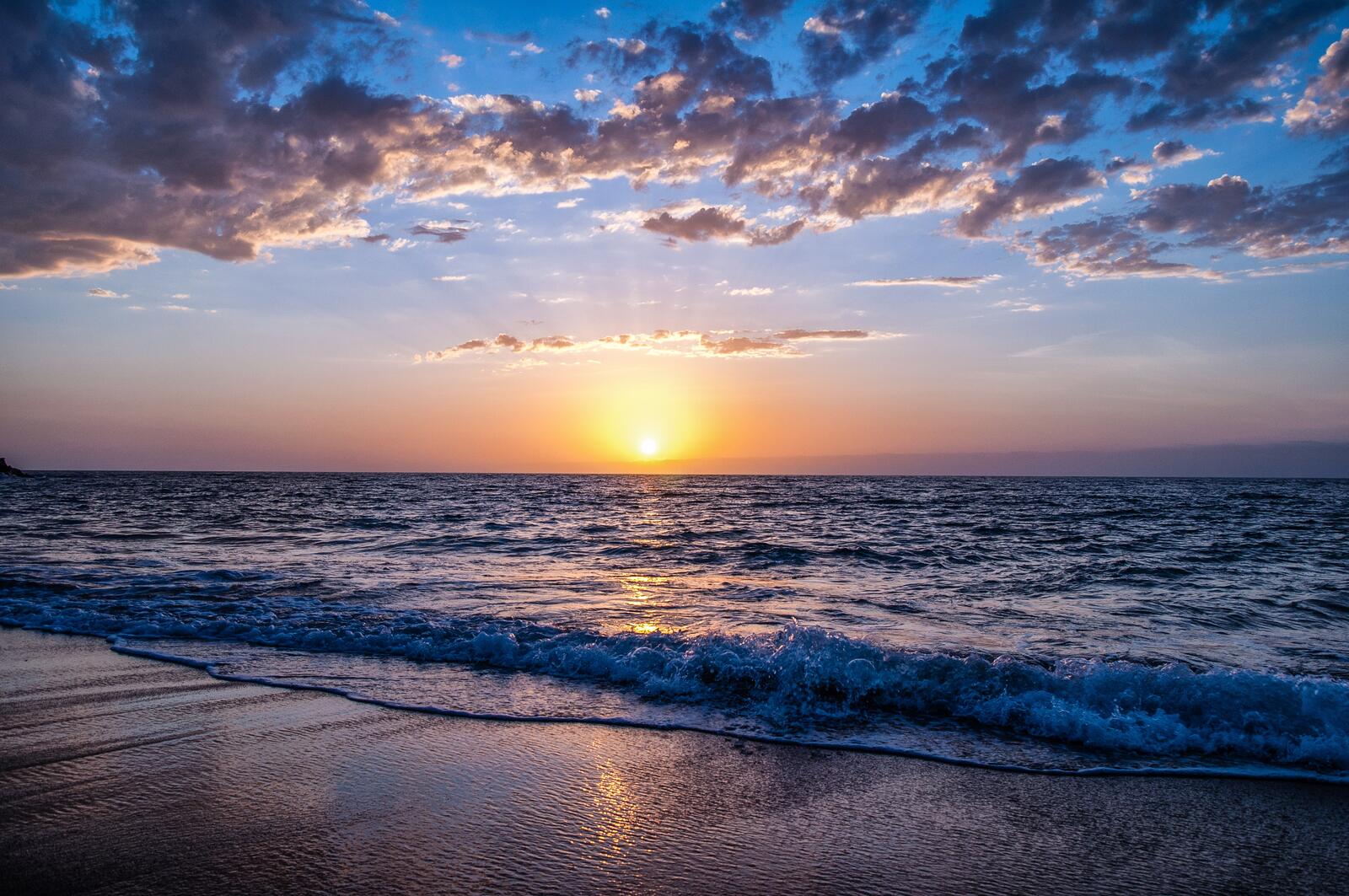 Free photo Sunset at Sea