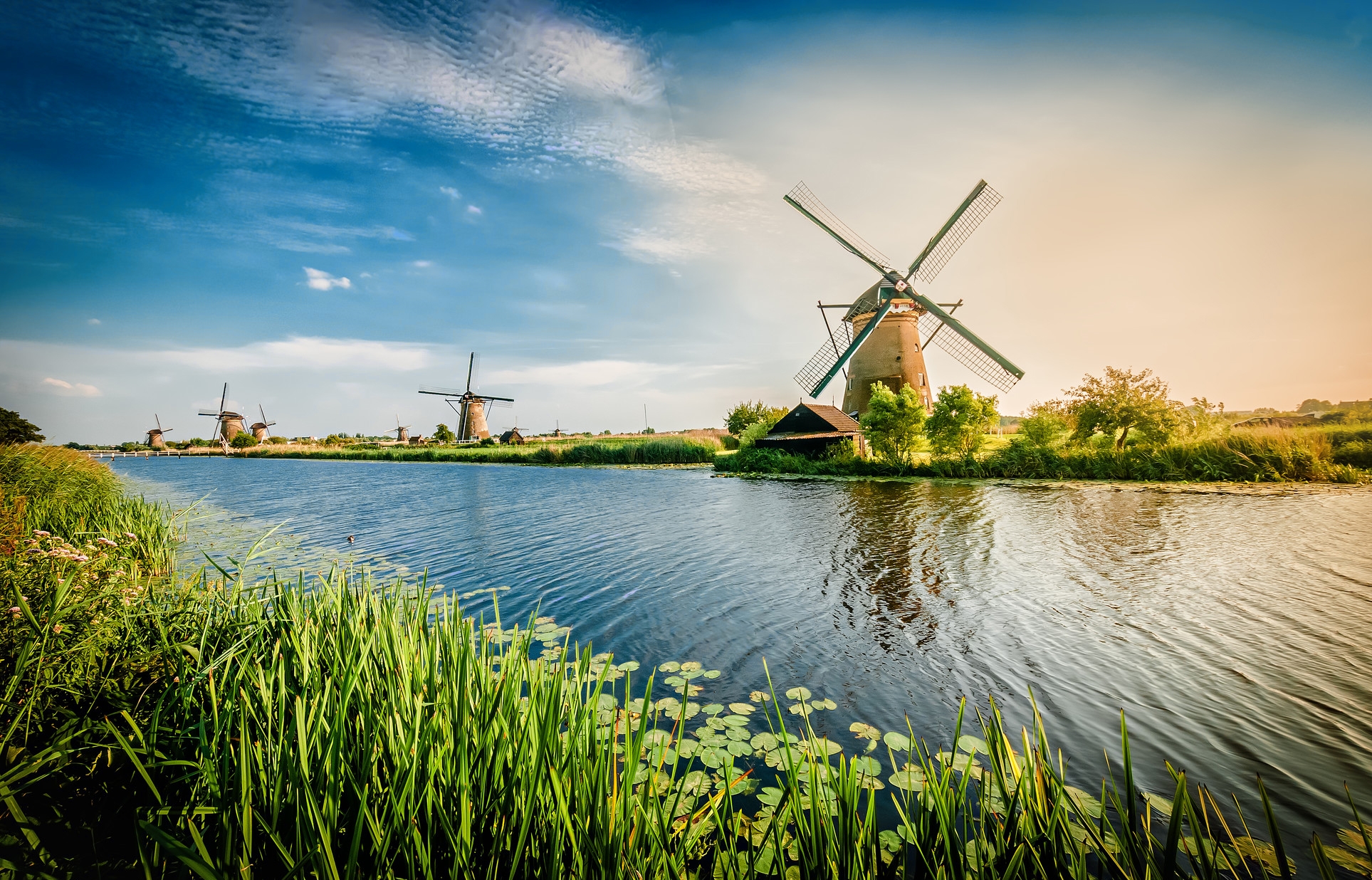 Фон мельница. Мельницы Киндердейк Голландия. Ветряные мельницы в Голландии в поле. Ветряная мельница Голландия. Нидерланды Речная мельница.