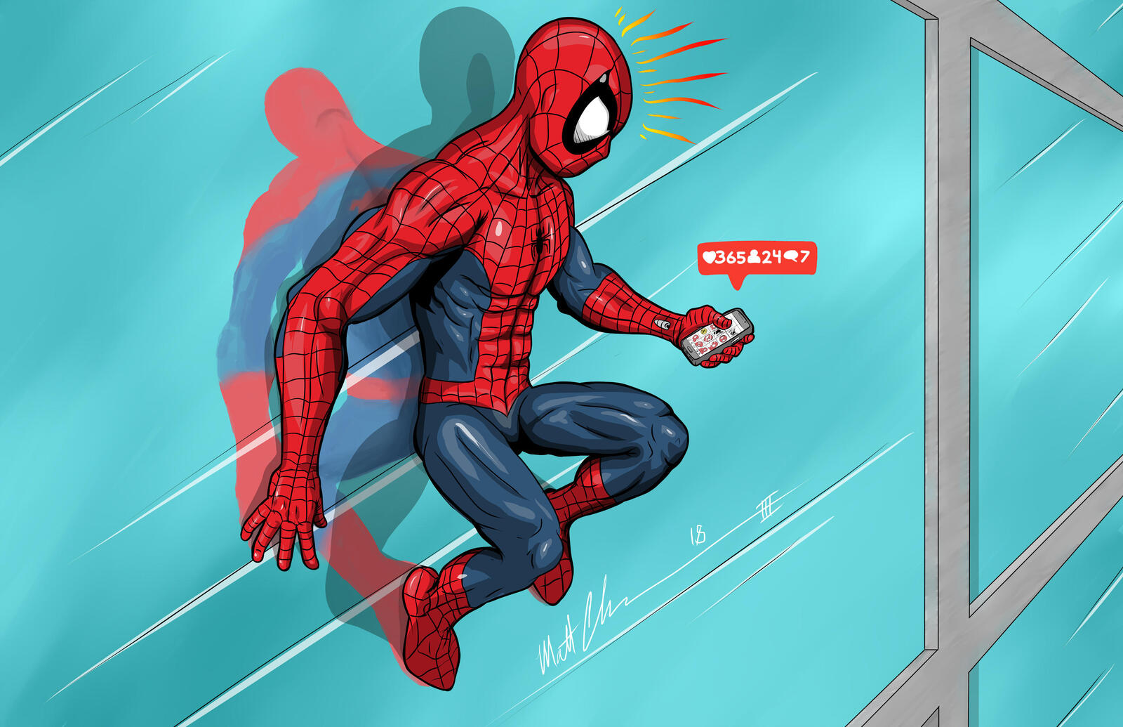 Wallpapers superheroes humor Spider Man on the desktop