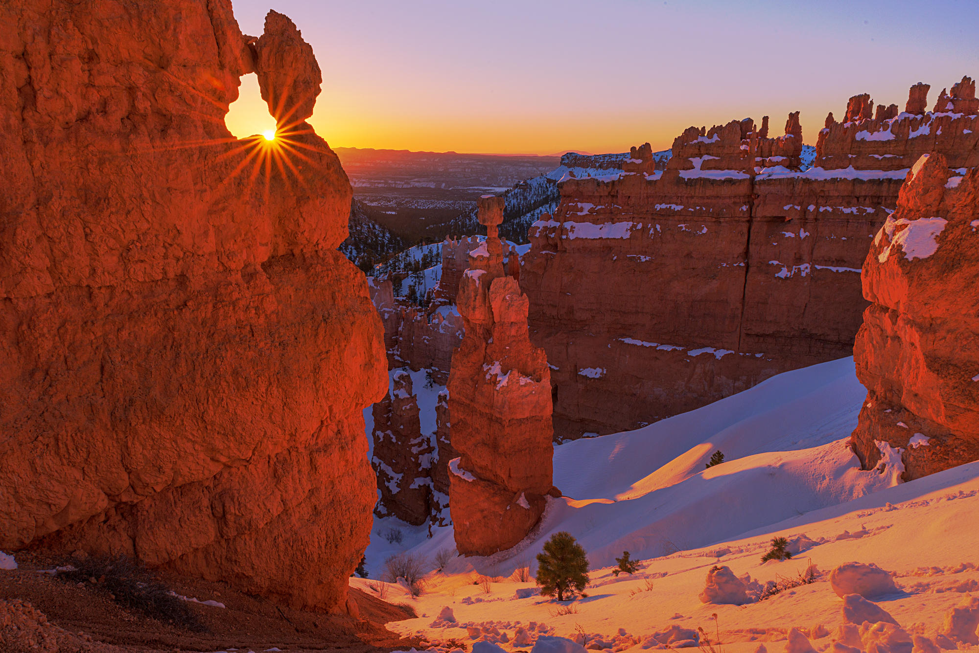 Wallpapers Bryce Canyon National Park sunset mountains on the desktop