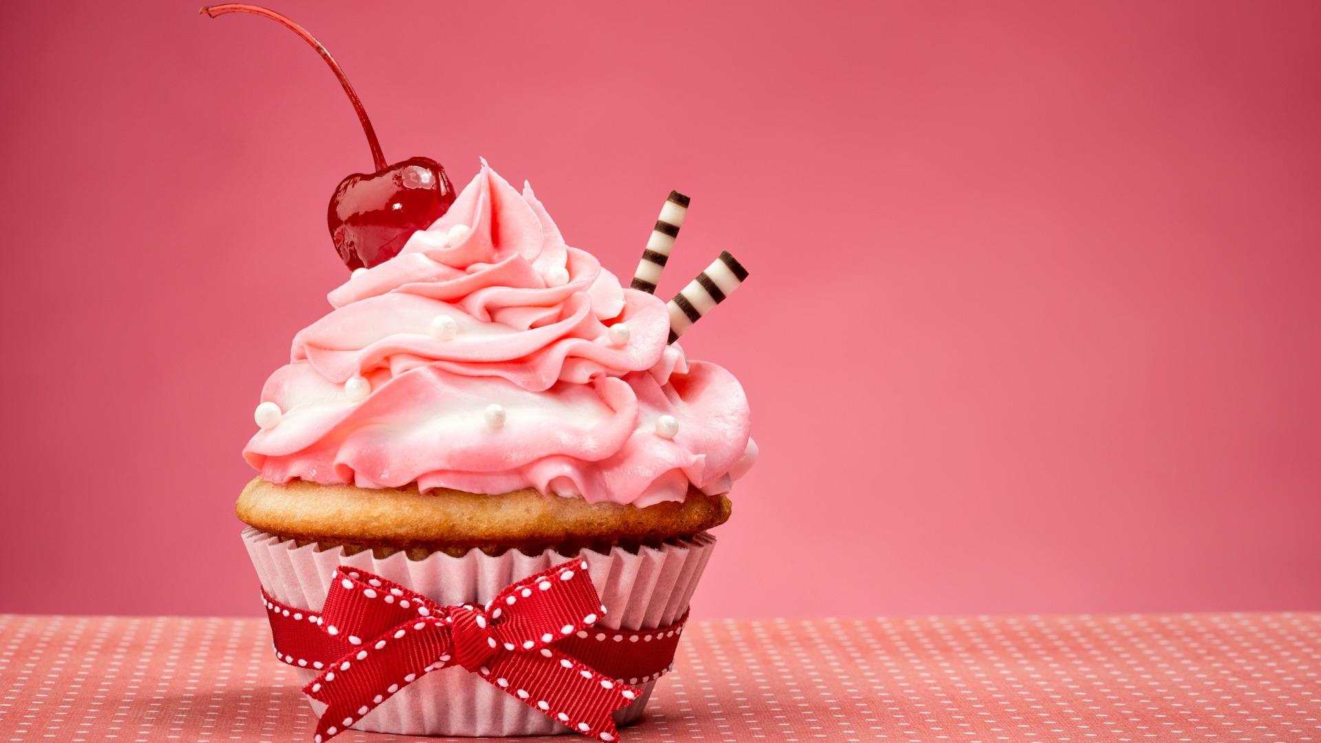 Обои cake cupcake pink на рабочий стол
