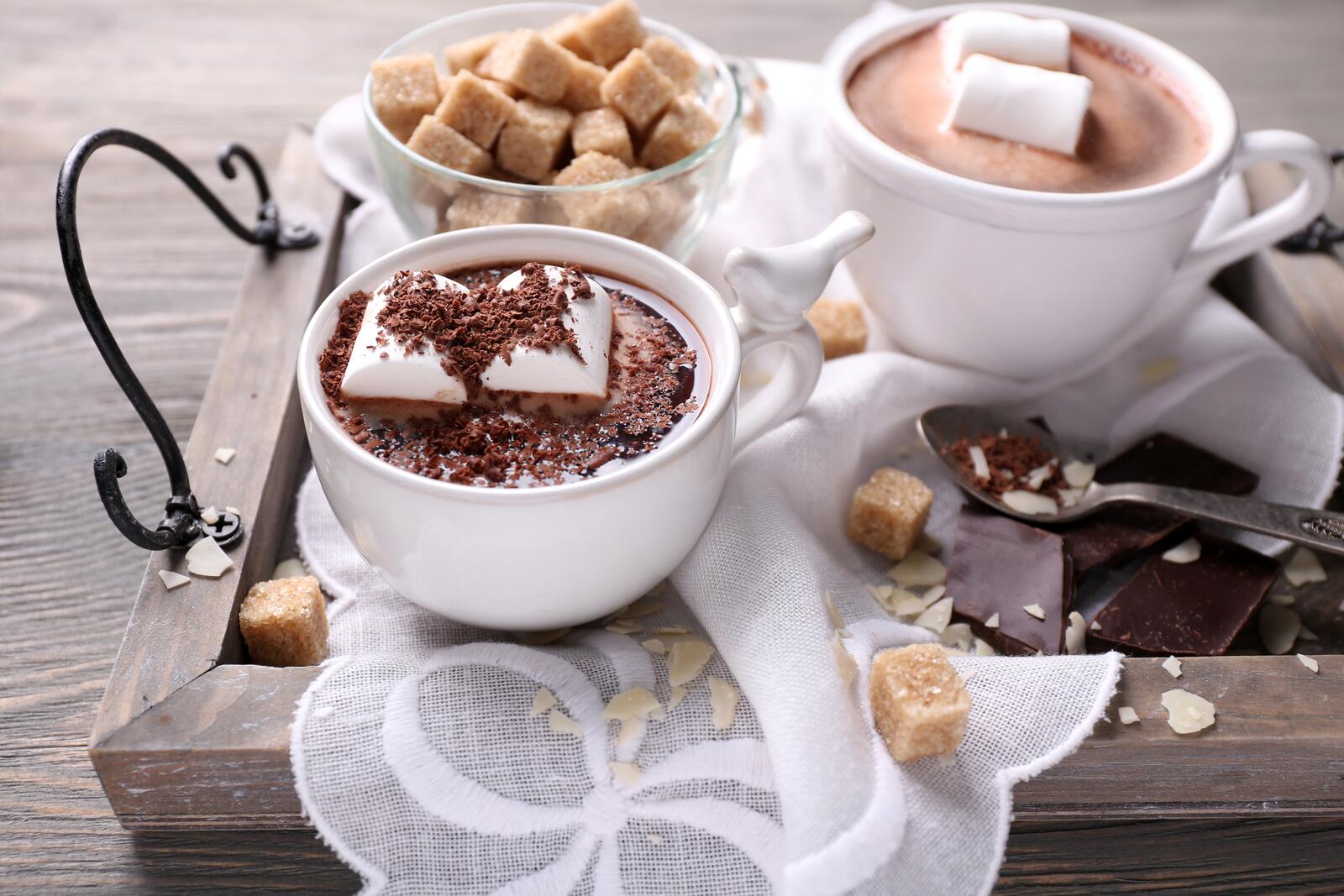Wallpapers chocolate drinks marshmellows on the desktop