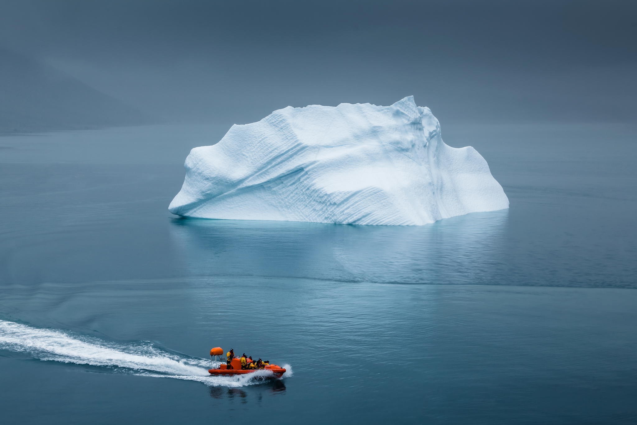 Фото бесплатно море, отражение, айсберг