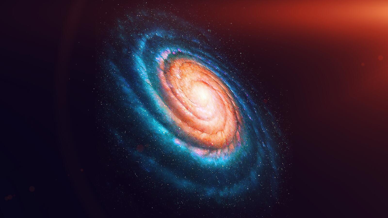 Обои галактика космос рендеринг на рабочий стол