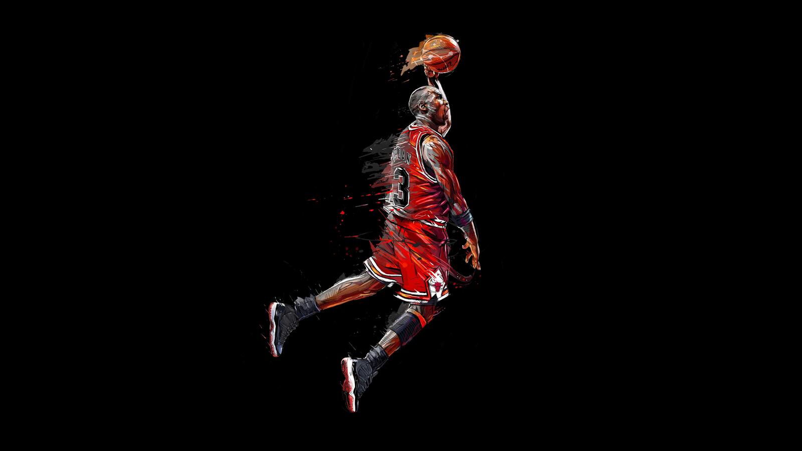 Wallpapers michael jordan basketball artwork on the desktop