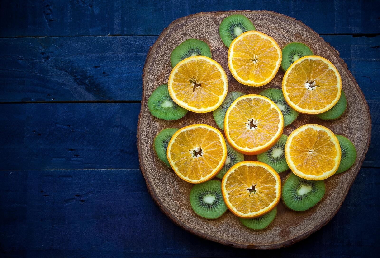 桌面上的壁纸切片 橘色 水果