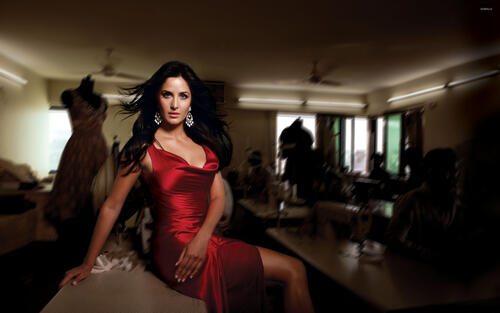 Katrina Kaif in a gorgeous red dress