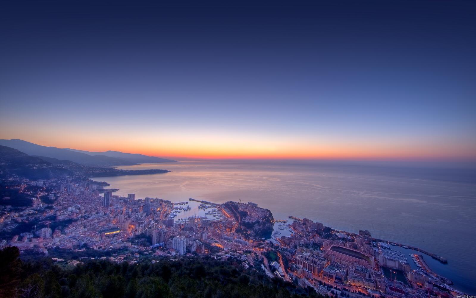 Wallpapers Monaco dawn dusk on the desktop