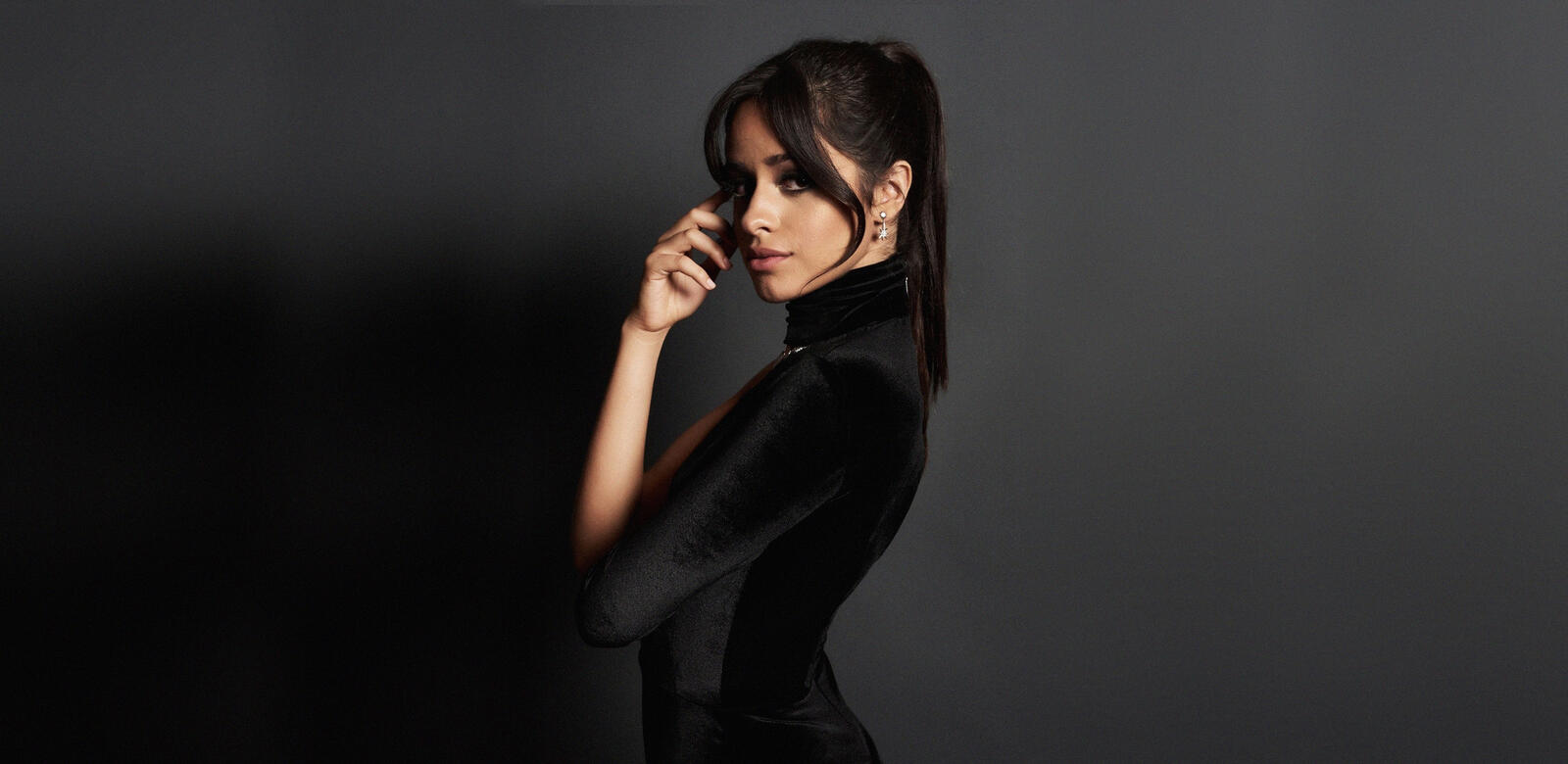 Wallpapers Camila Cabello black background music on the desktop