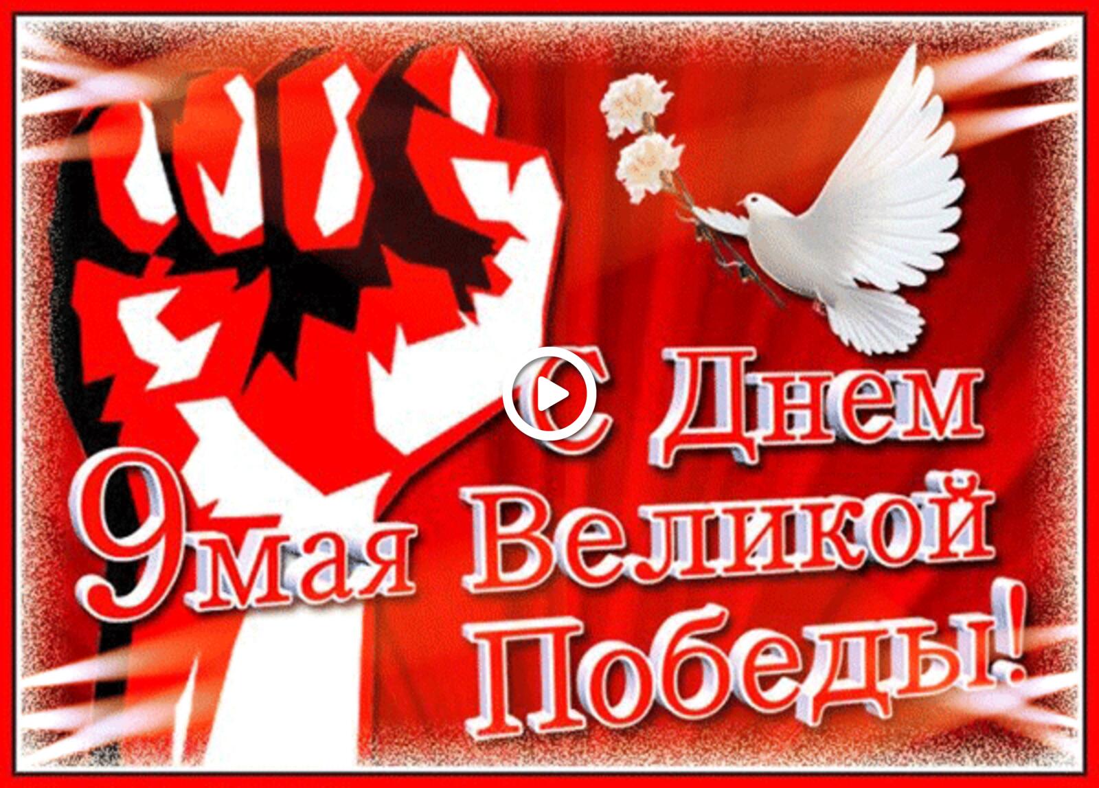 A postcard on the subject of victory day happy victory day gif holidays for free